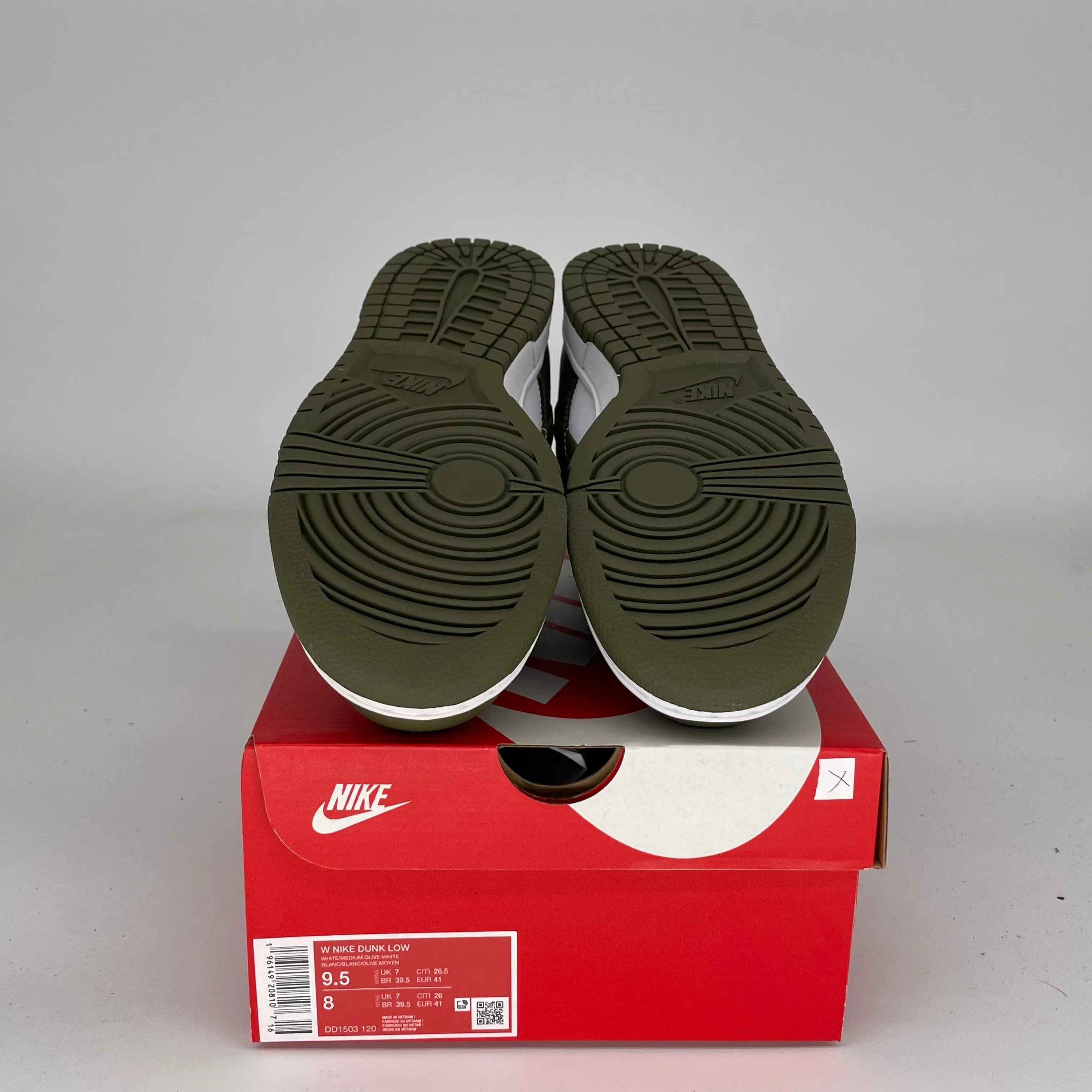 NIKE DUNK LOW MEDIUM OLIVE W SIZE 8/9.5W DD1503-120