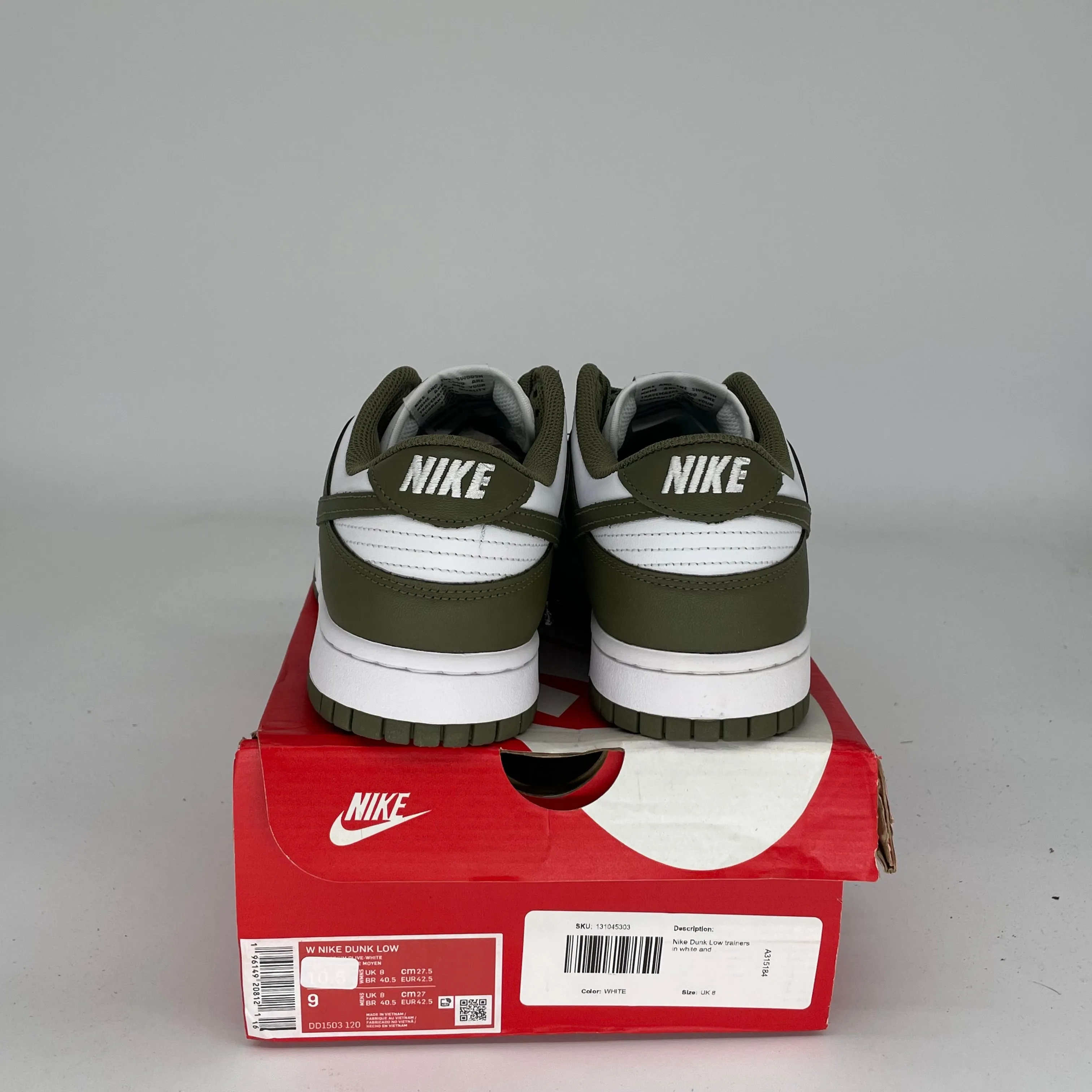 NIKE DUNK LOW MEDIUM OLIVE W SIZE 9/10.5W DD1503-120