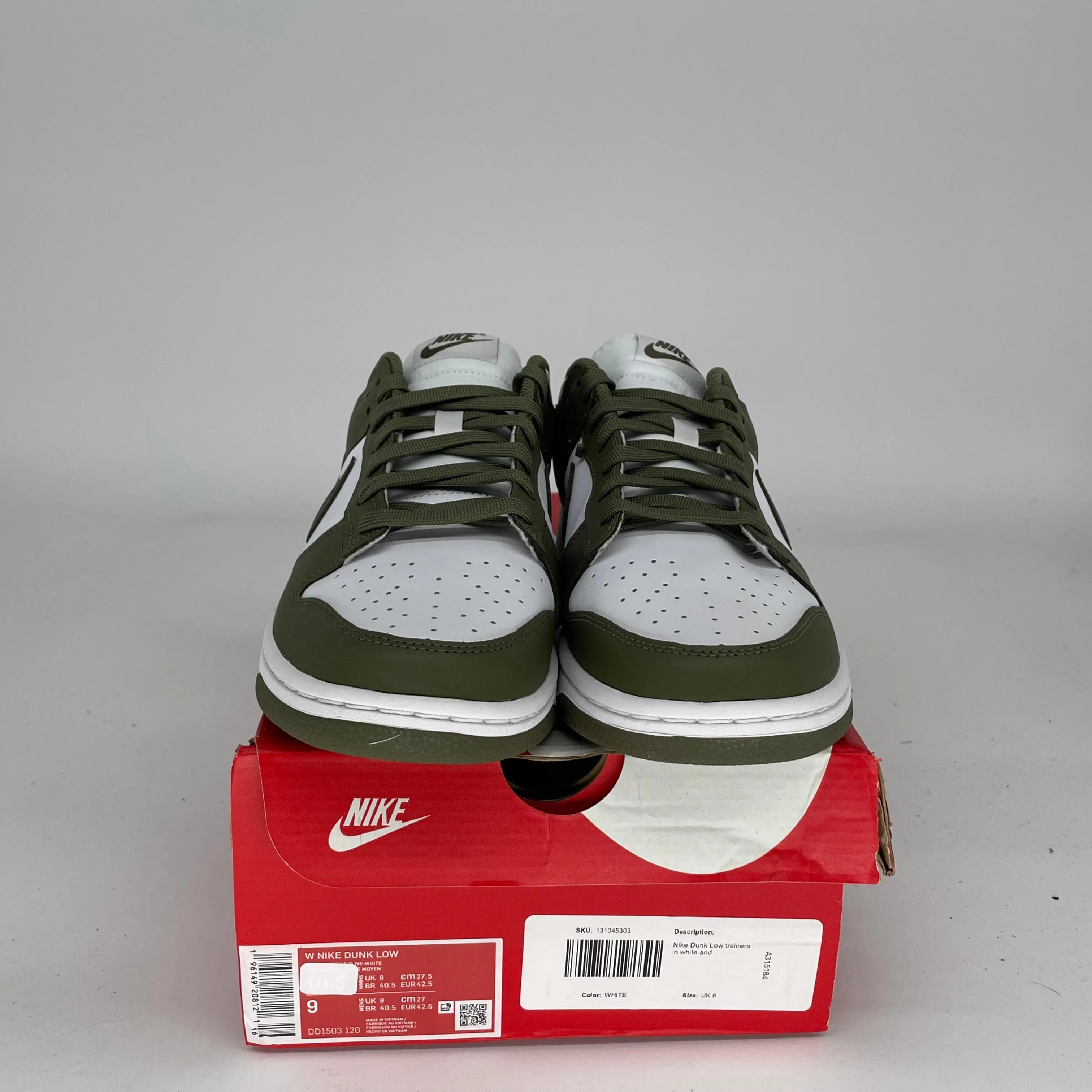 NIKE DUNK LOW MEDIUM OLIVE W SIZE 9/10.5W DD1503-120