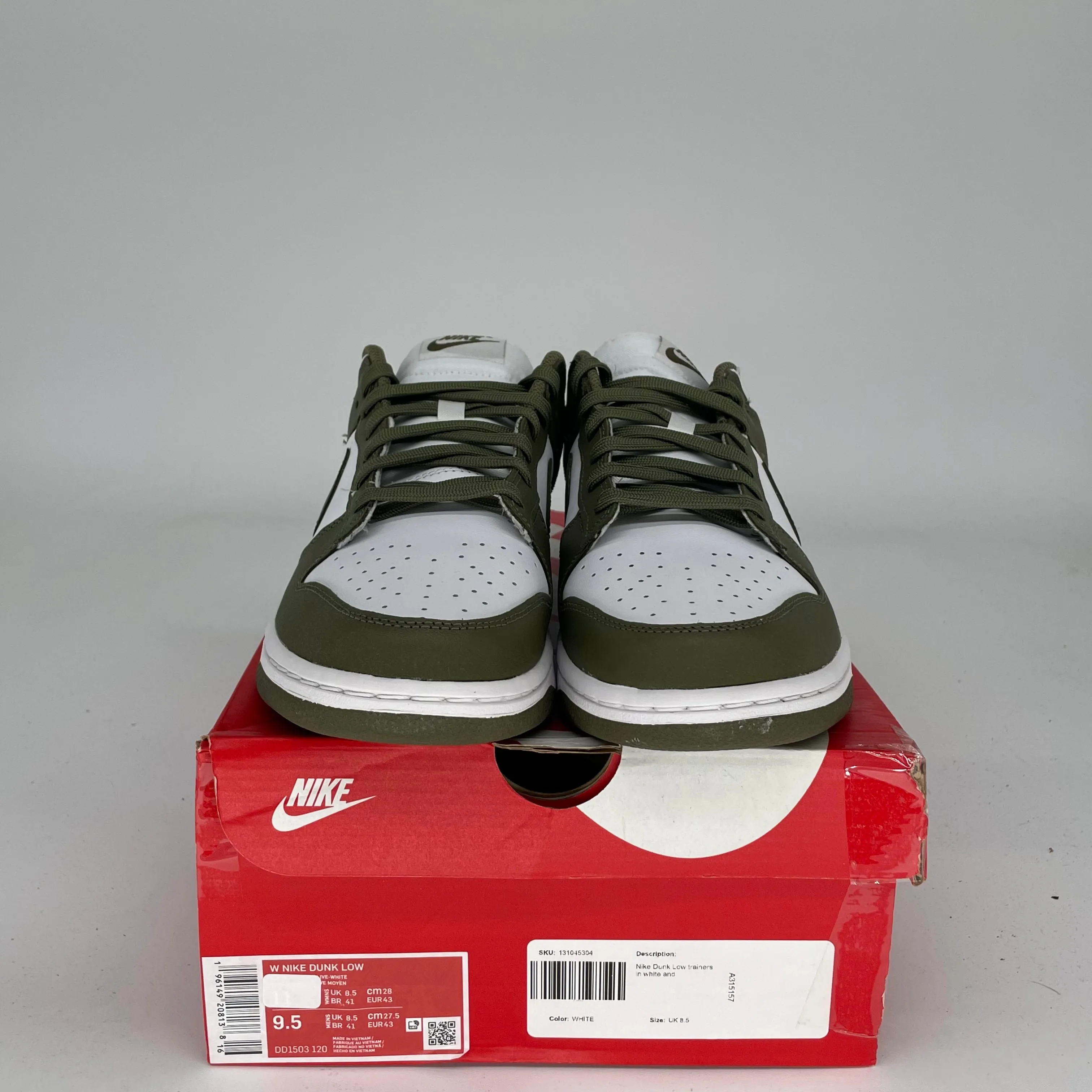 NIKE DUNK LOW MEDIUM OLIVE W SIZE 9.5/11W DD1503-120