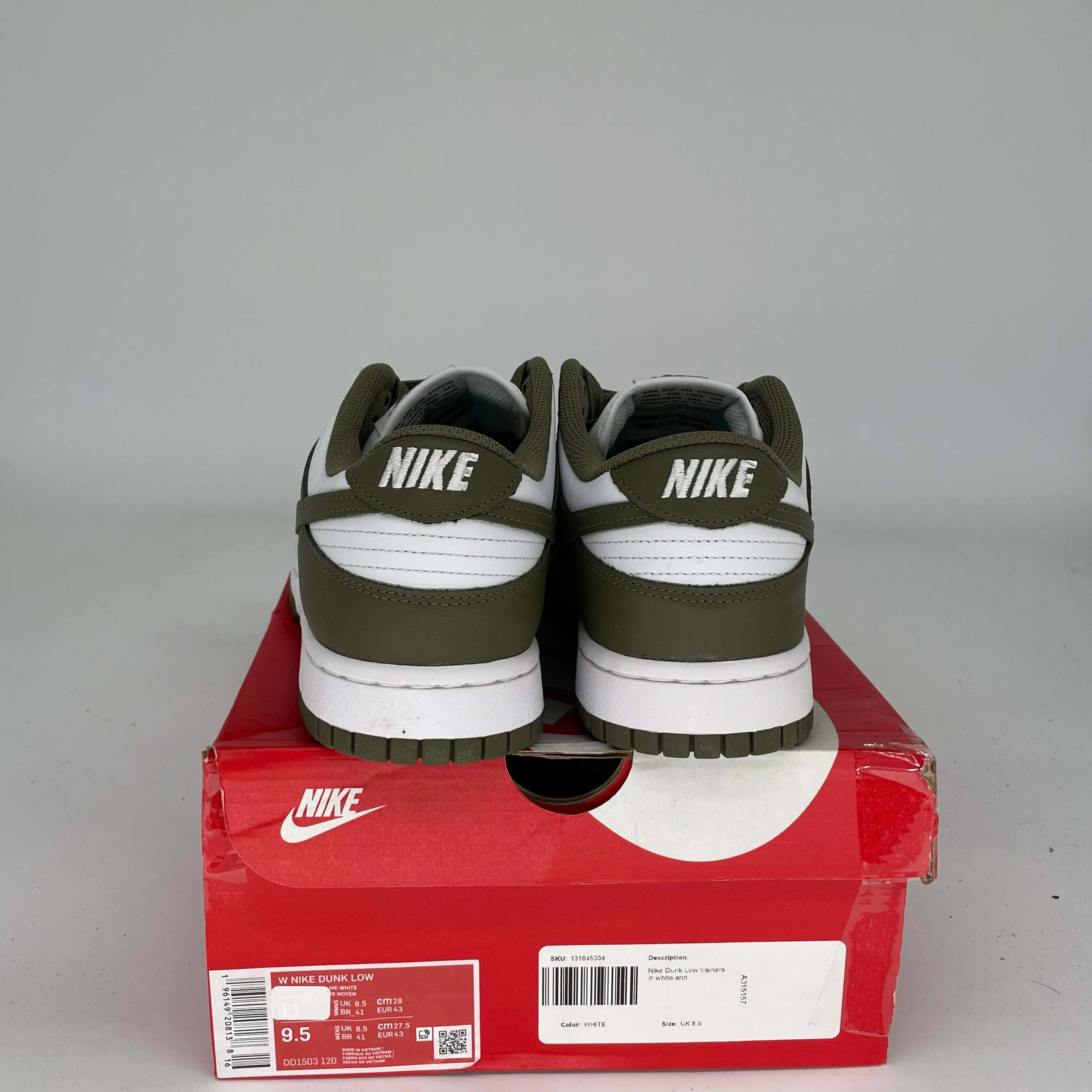 NIKE DUNK LOW MEDIUM OLIVE W SIZE 9.5/11W DD1503-120