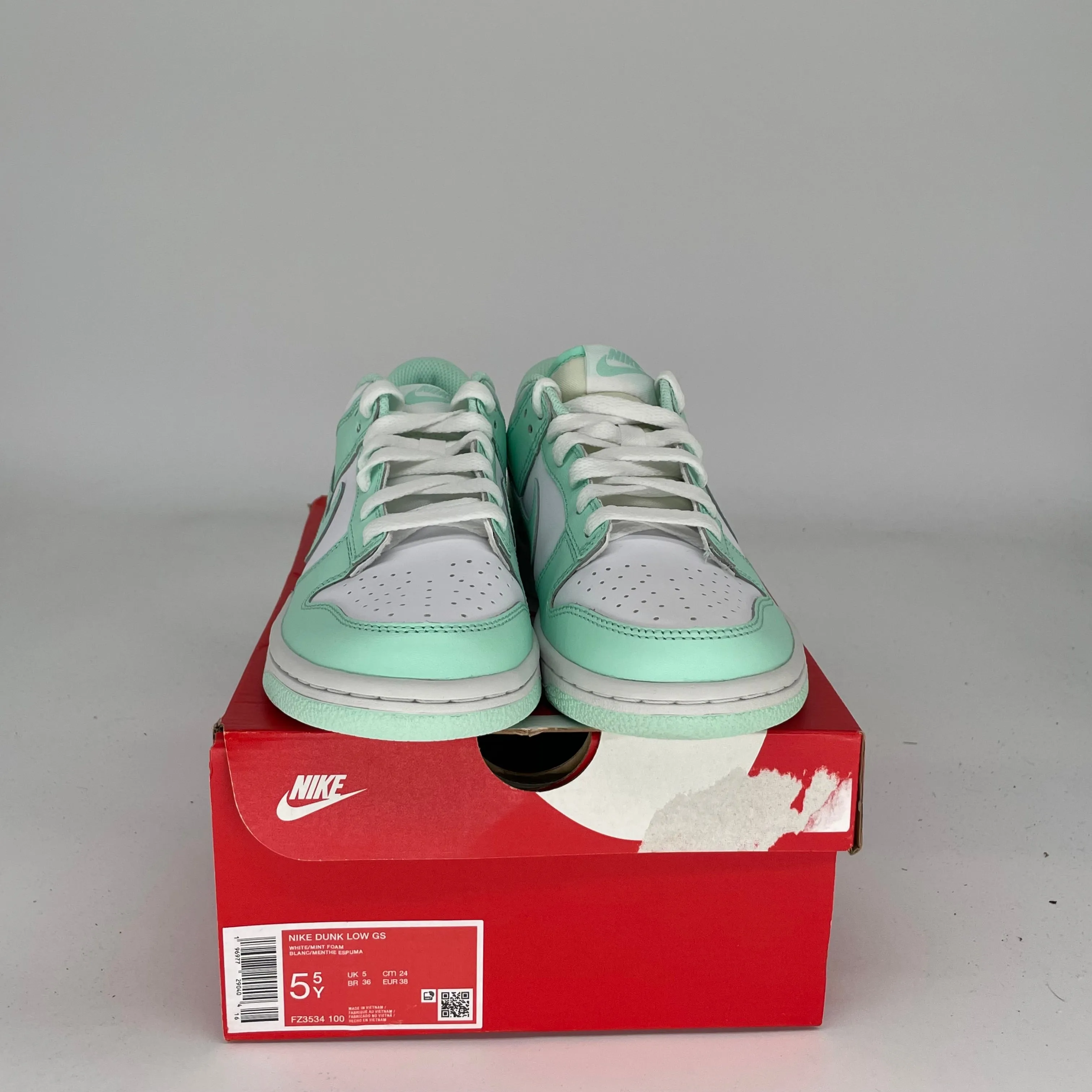 NIKE DUNK LOW MINT FOAM SIZE 5.5Y FZ3534-100