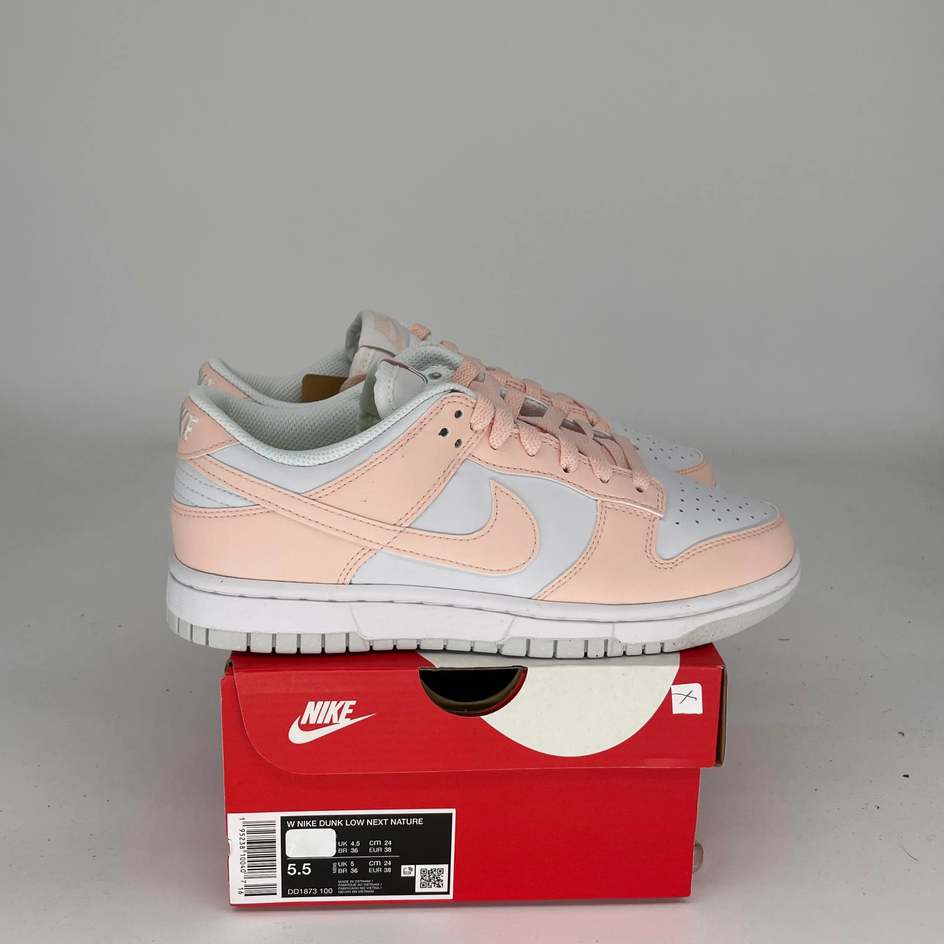 NIKE DUNK LOW NEXT NATURE PALE CORAL W SIZE 5.5/7W DD1873-100