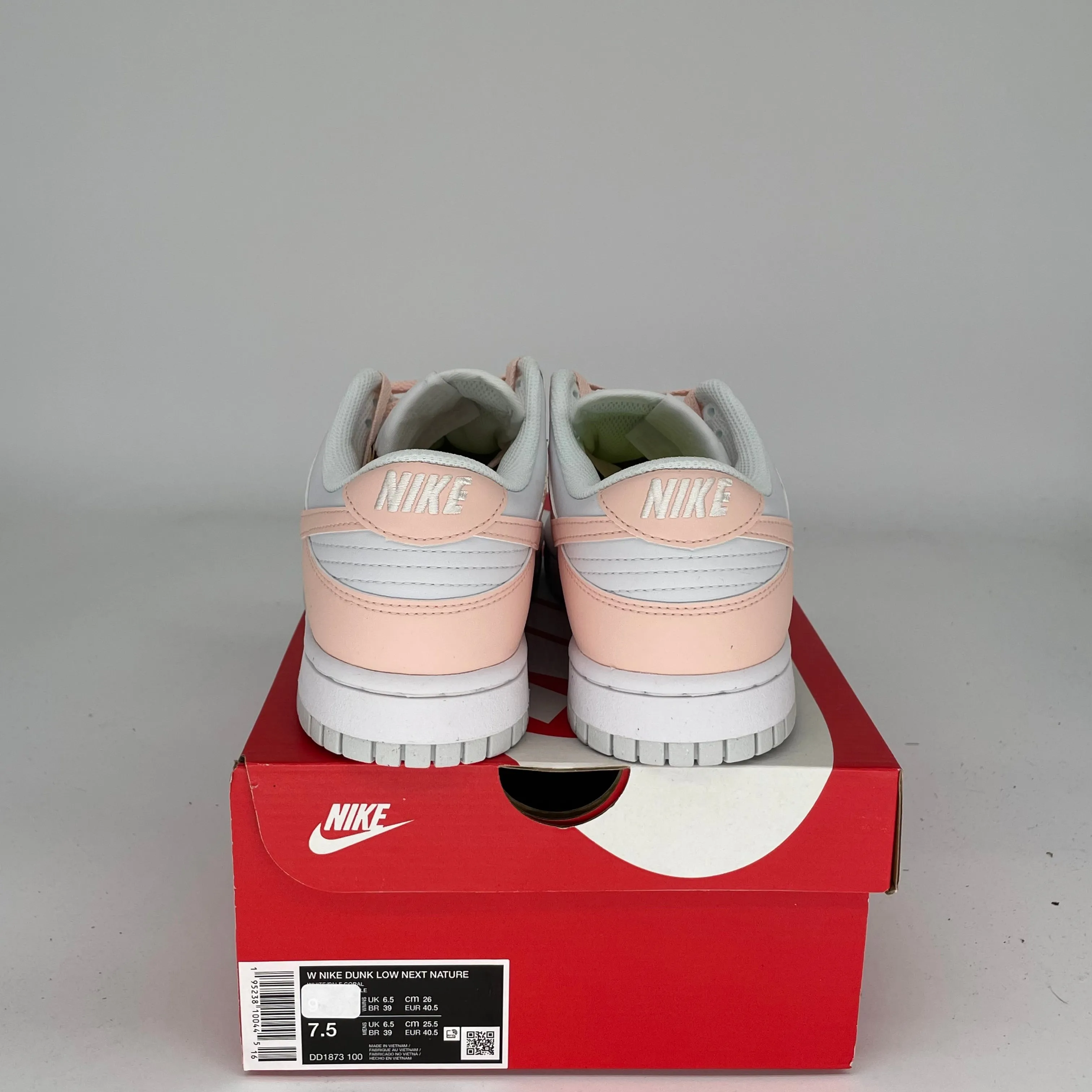 NIKE DUNK LOW NEXT NATURE PALE CORAL W SIZE 7.5/9W DD1873-100