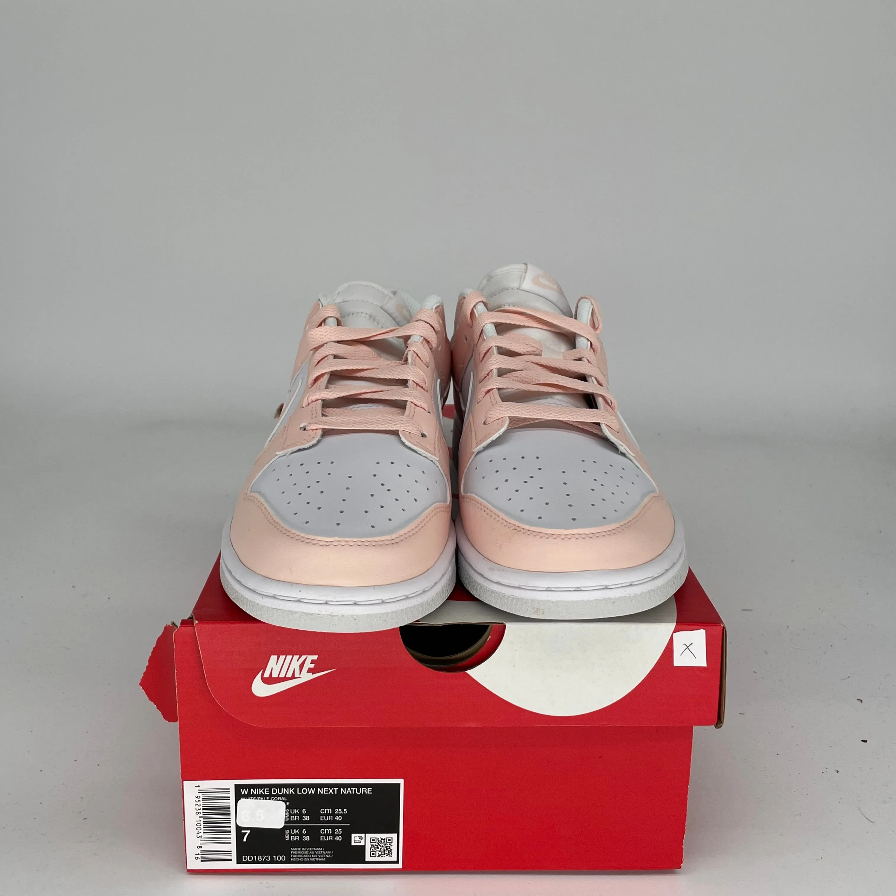 NIKE DUNK LOW NEXT NATURE PALE CORAL W SIZE 7/8.5W DD1873-100