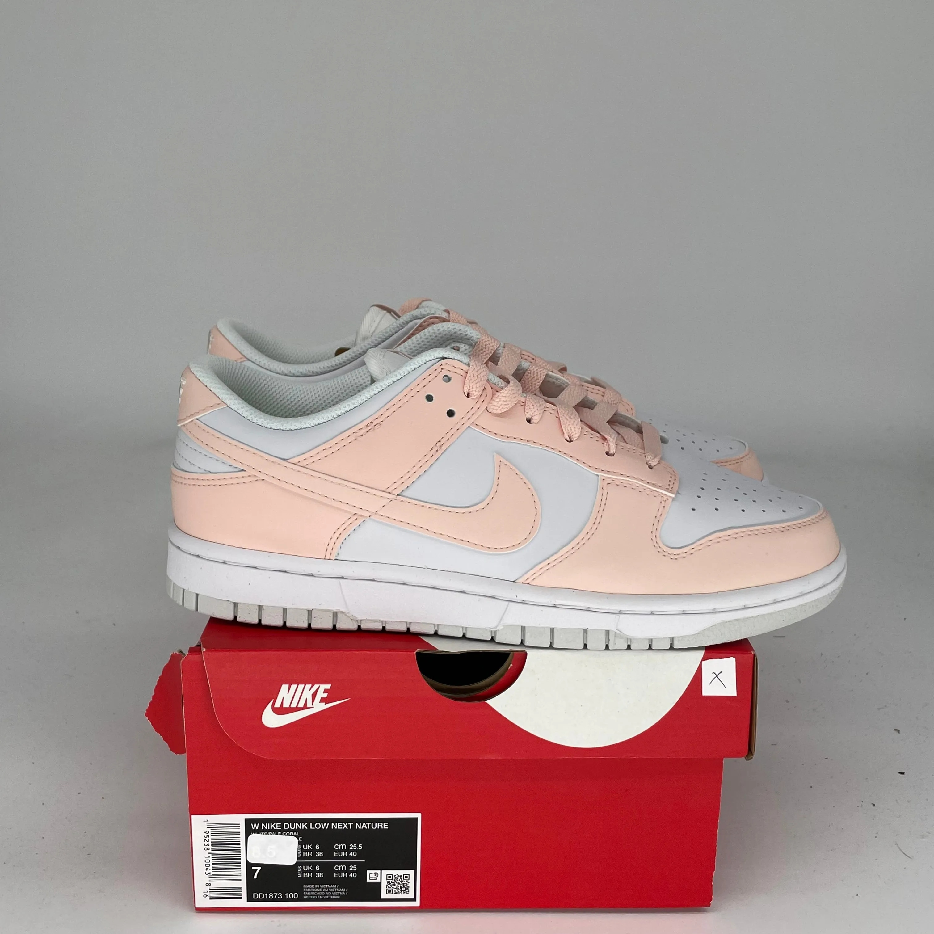 NIKE DUNK LOW NEXT NATURE PALE CORAL W SIZE 7/8.5W DD1873-100
