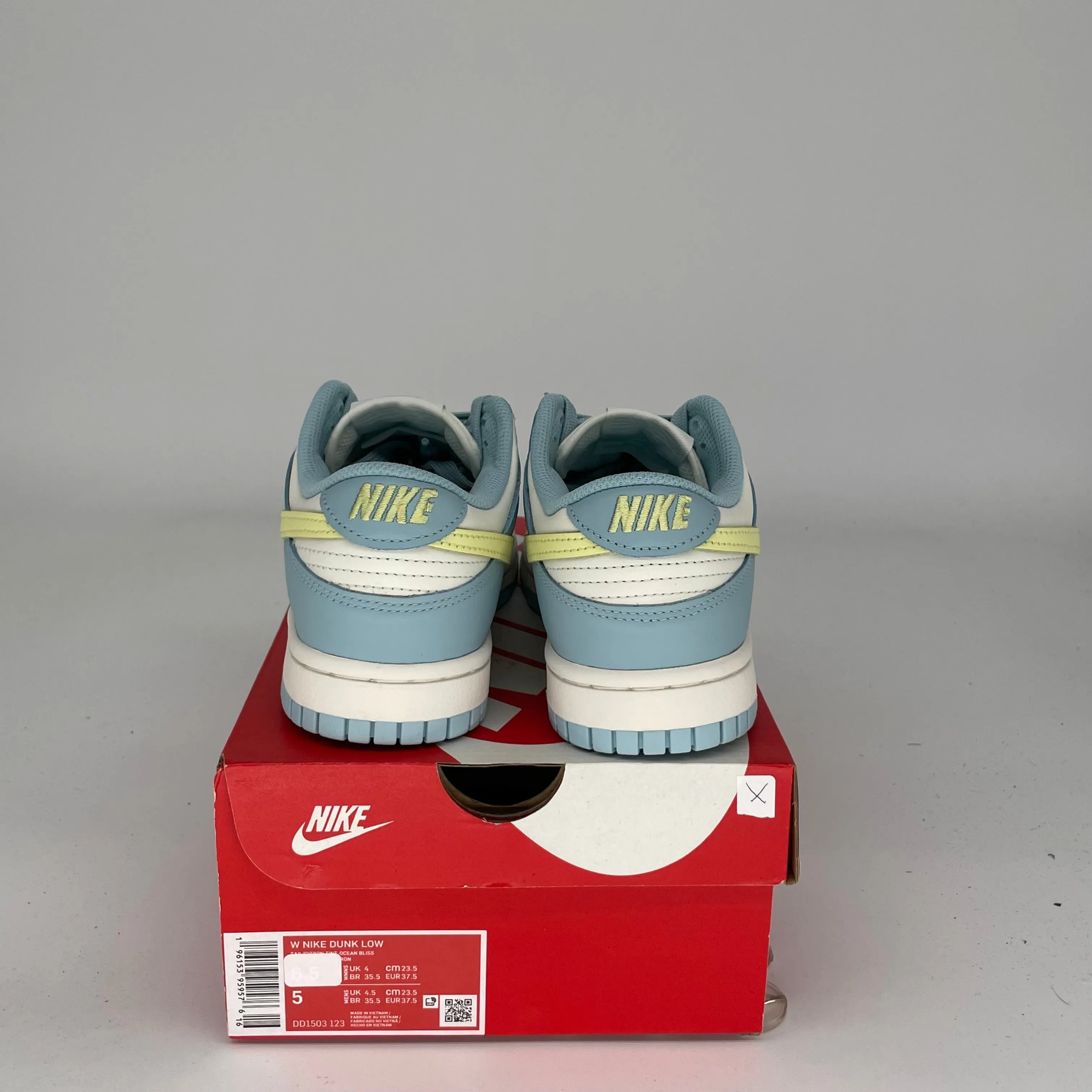NIKE DUNK LOW OCEAN BLISS CITRON TINT W SIZE 5/6.5W DD1503-123