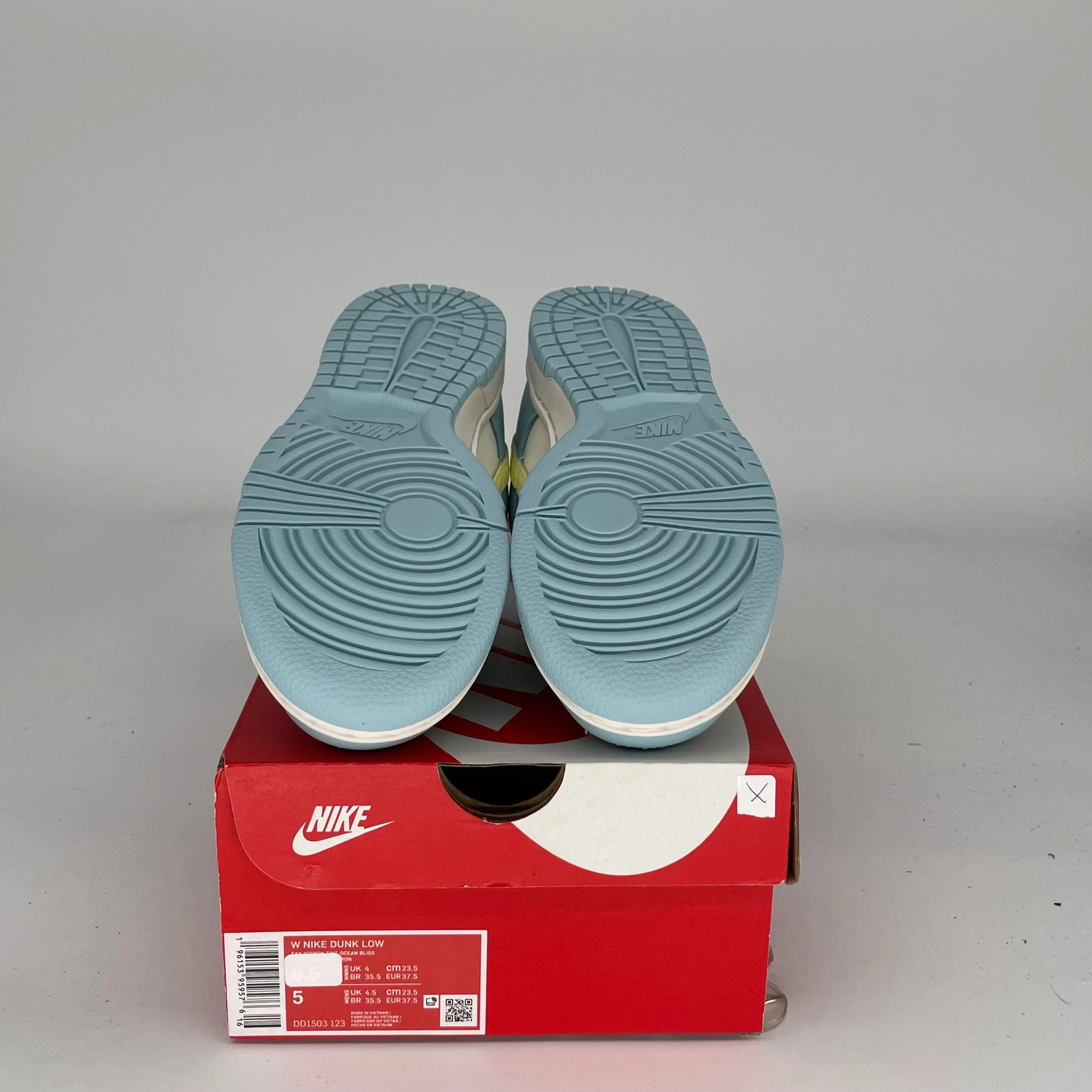NIKE DUNK LOW OCEAN BLISS CITRON TINT W SIZE 5/6.5W DD1503-123