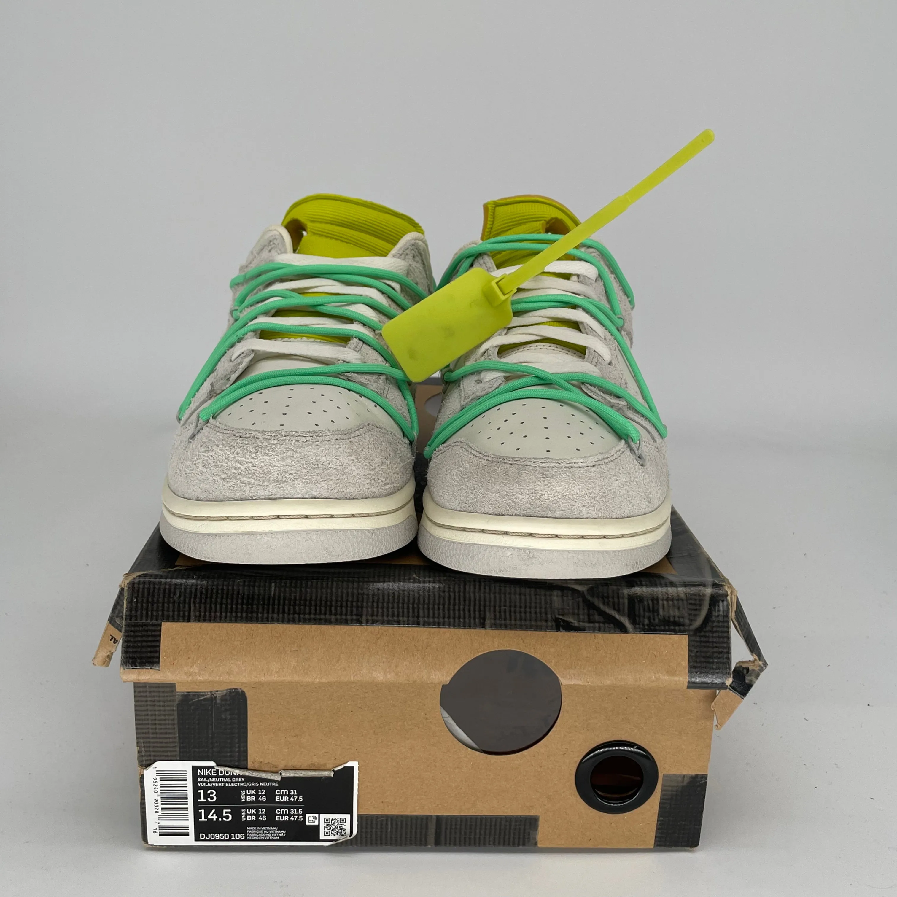 NIKE DUNK LOW OFF WHITE LOT 14 SIZE 13 DJ0950-106