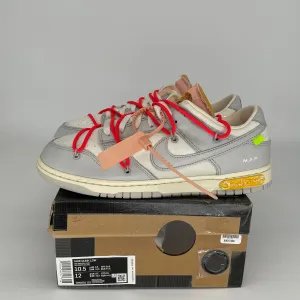 NIKE DUNK LOW OFF WHITE LOT 6 SIZE 10.5 DM1602-110