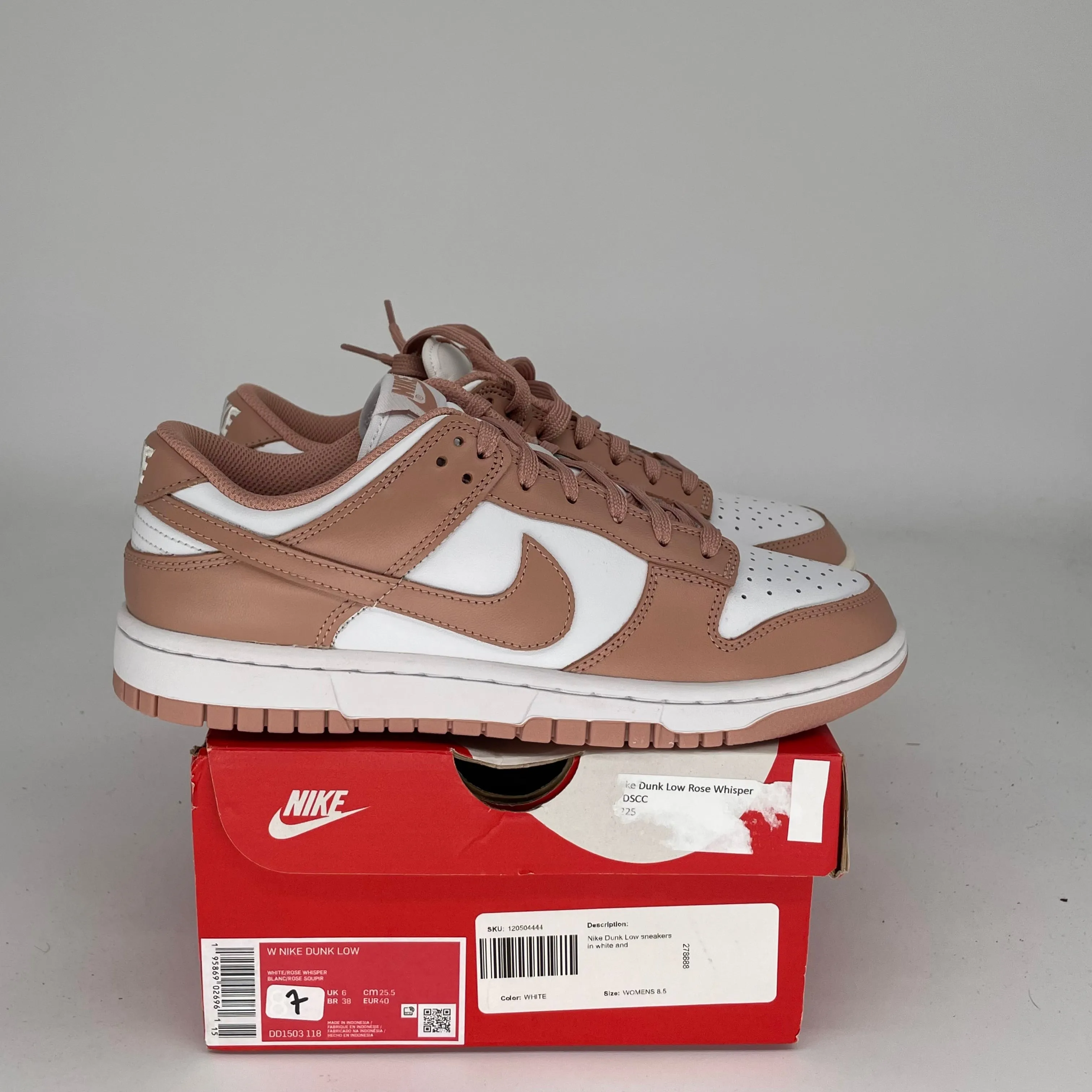 NIKE DUNK LOW ROSE WHISPER W SIZE 7/8.5W DD1503-118