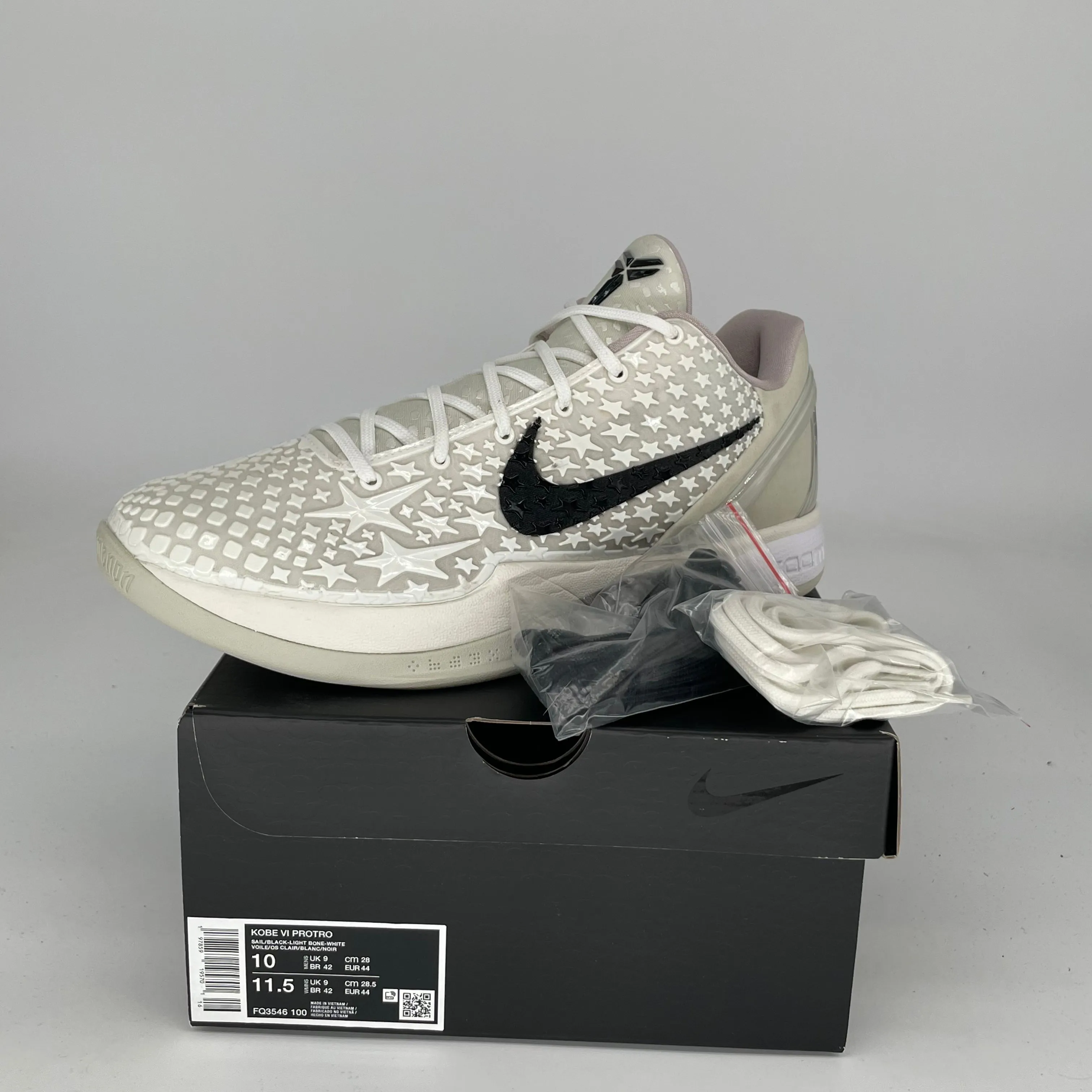 NIKE KOBE 6 SAIL ALL STAR SIZE 10 FQ3546-100