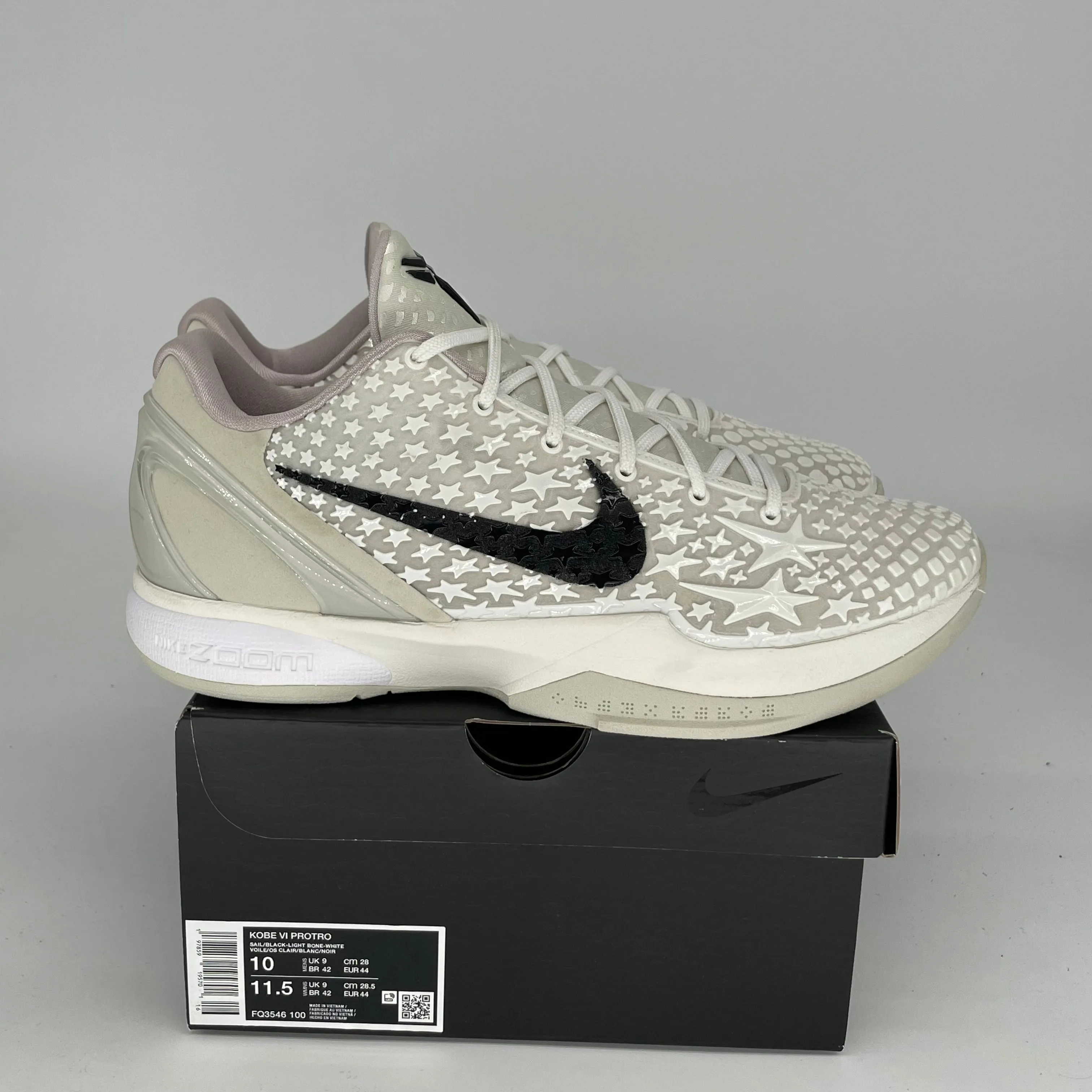 NIKE KOBE 6 SAIL ALL STAR SIZE 10 FQ3546-100