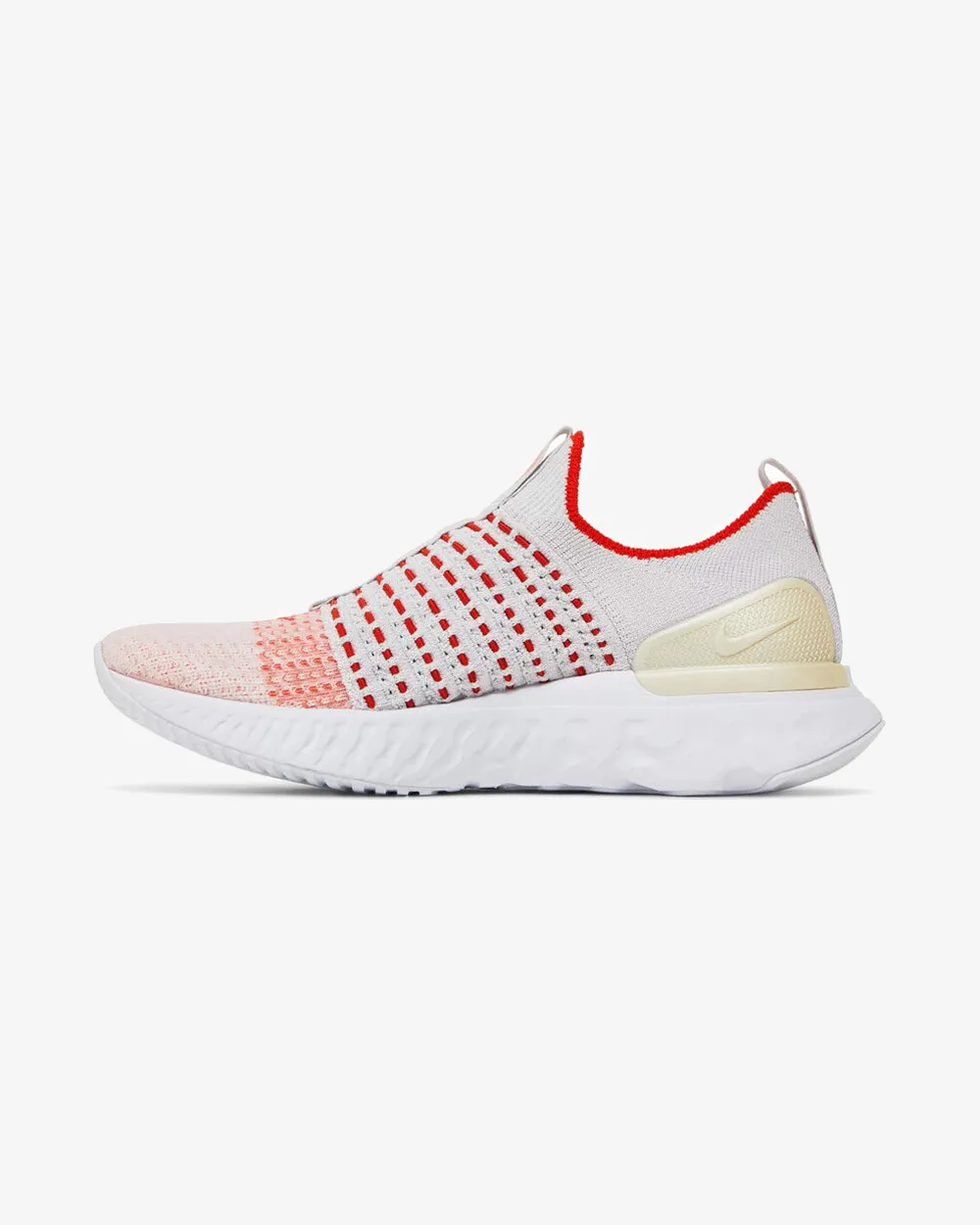 NIKE REACT PHANTOM RUN FLYKNIT 2 VAST GREY FIRE PINK TEAM ORANGE