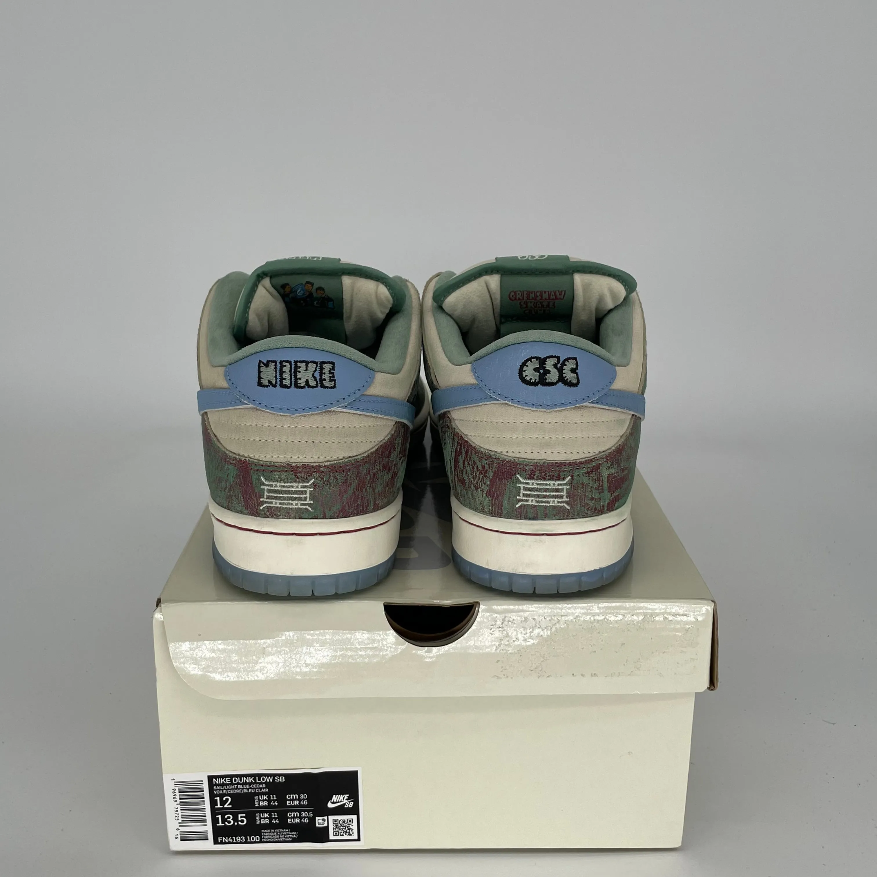NIKE SB DUNK LOW CRENSHAW SKATE CLUB SIZE 12 FN4193-100