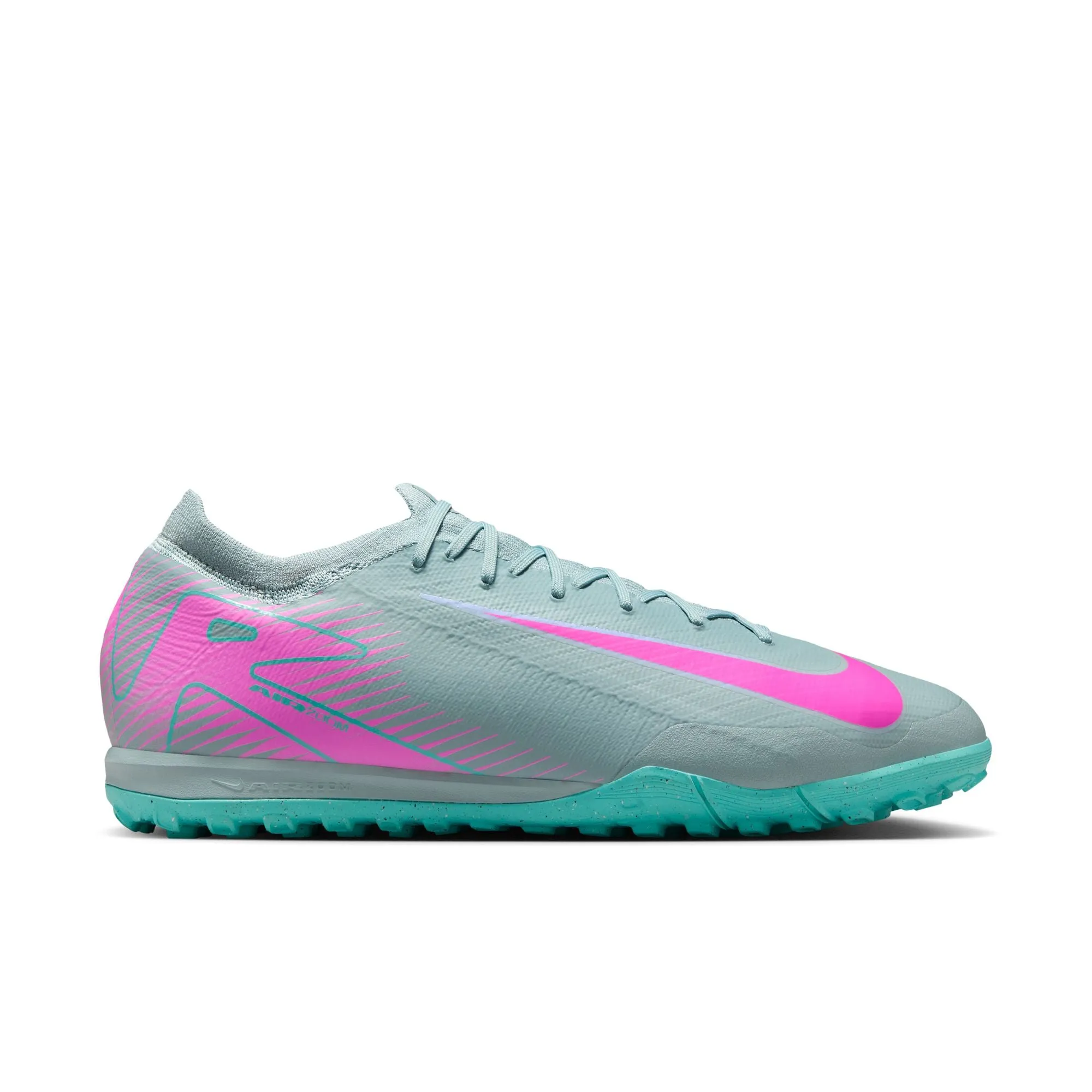 Nike Zoom Mercurial Vapor 16 Pro TF Turf Soccer Shoes - Ocean Cube/ Pink Blast