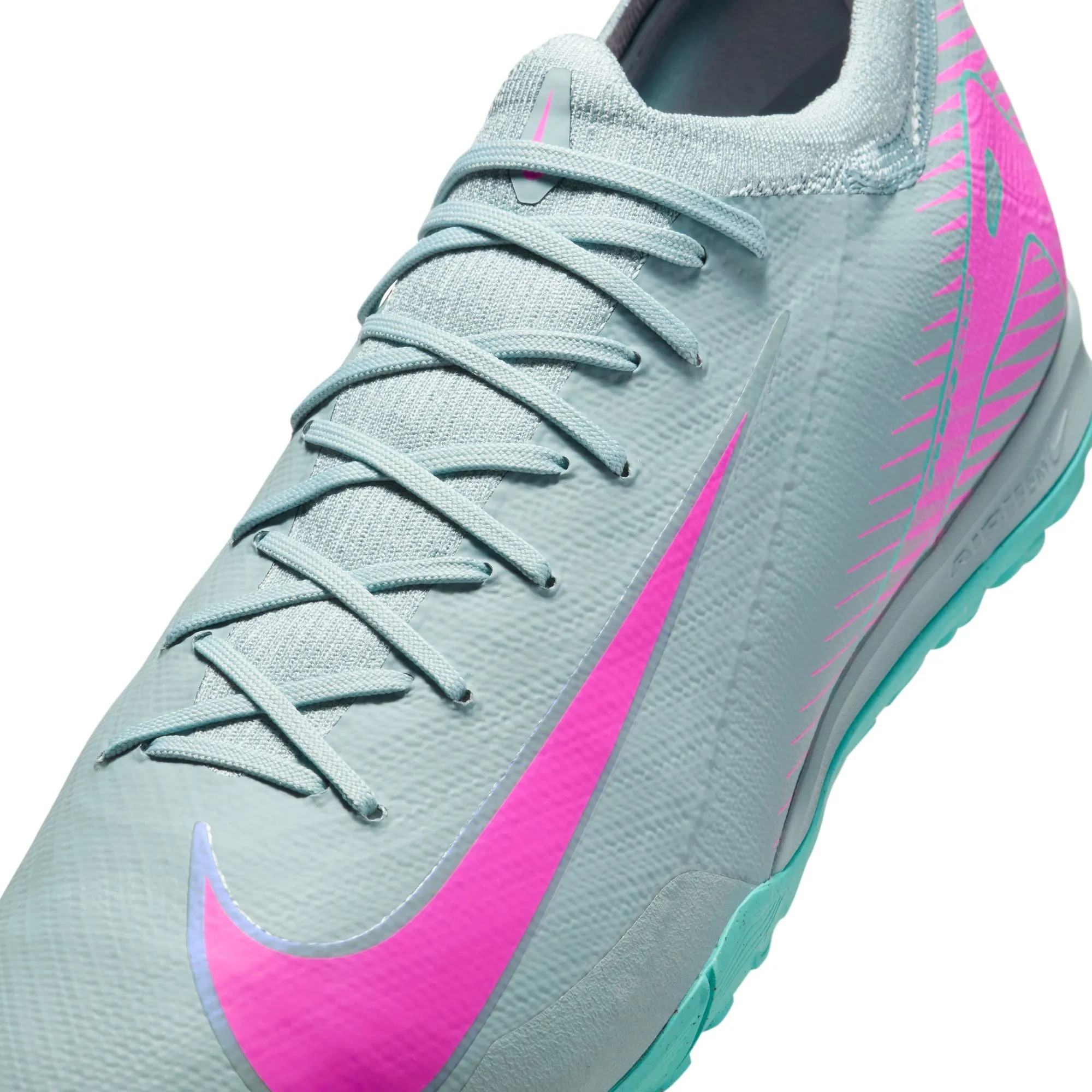 Nike Zoom Mercurial Vapor 16 Pro TF Turf Soccer Shoes - Ocean Cube/ Pink Blast