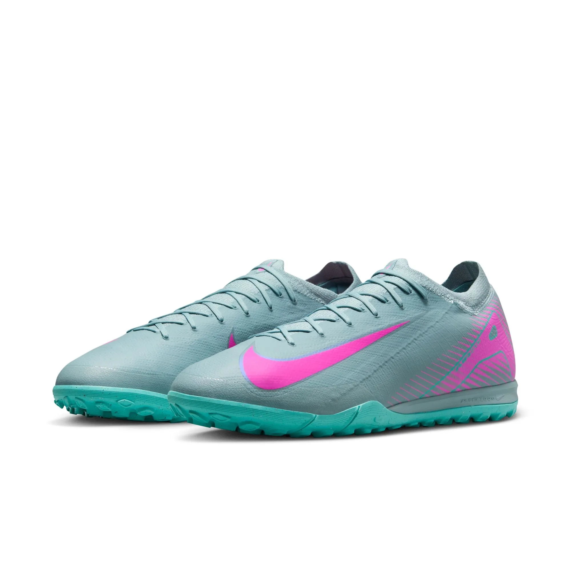 Nike Zoom Mercurial Vapor 16 Pro TF Turf Soccer Shoes - Ocean Cube/ Pink Blast