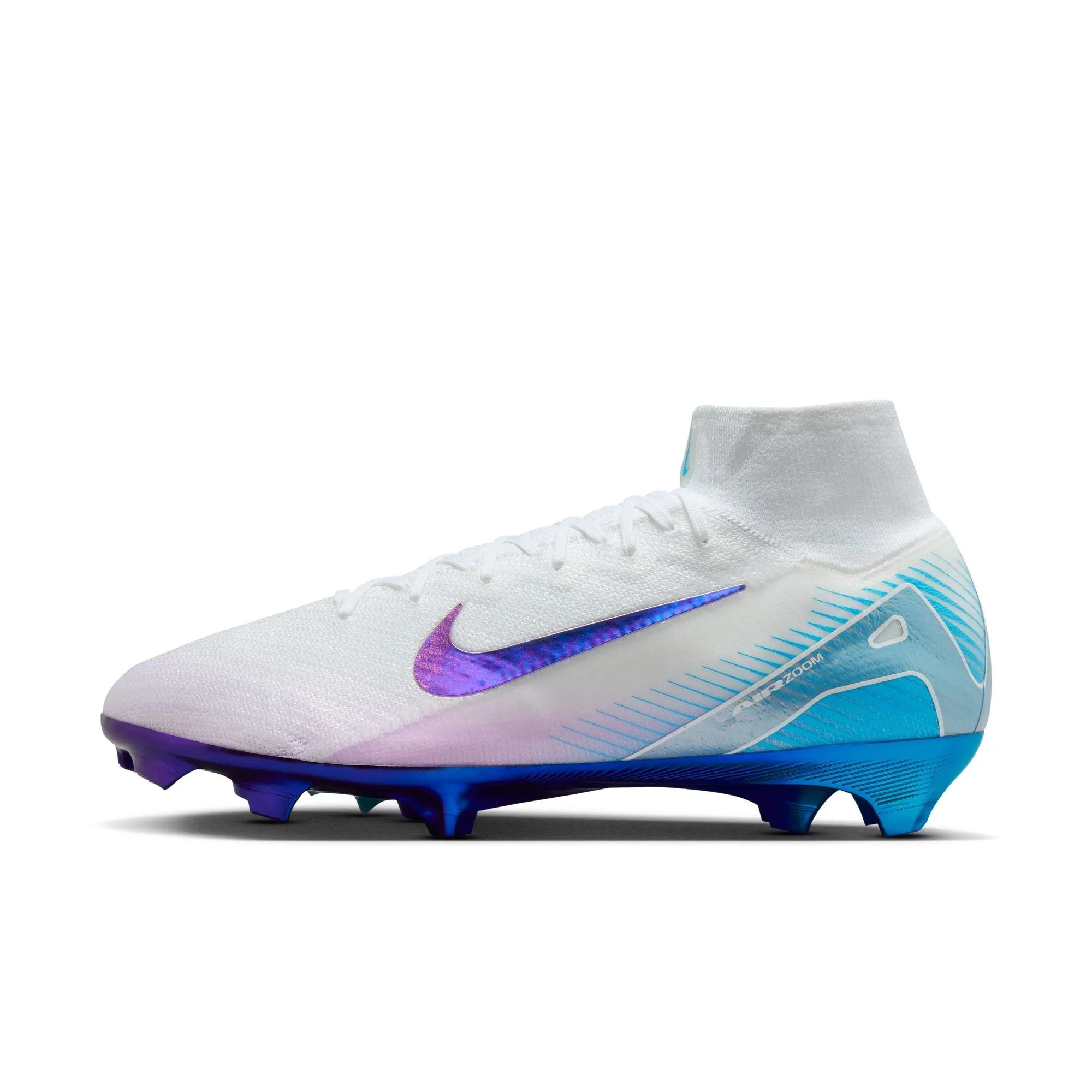 Nike Zoom Superfly 10 Elite FG LV8 Firm Ground Soccer Cleats - White/Multi-Color