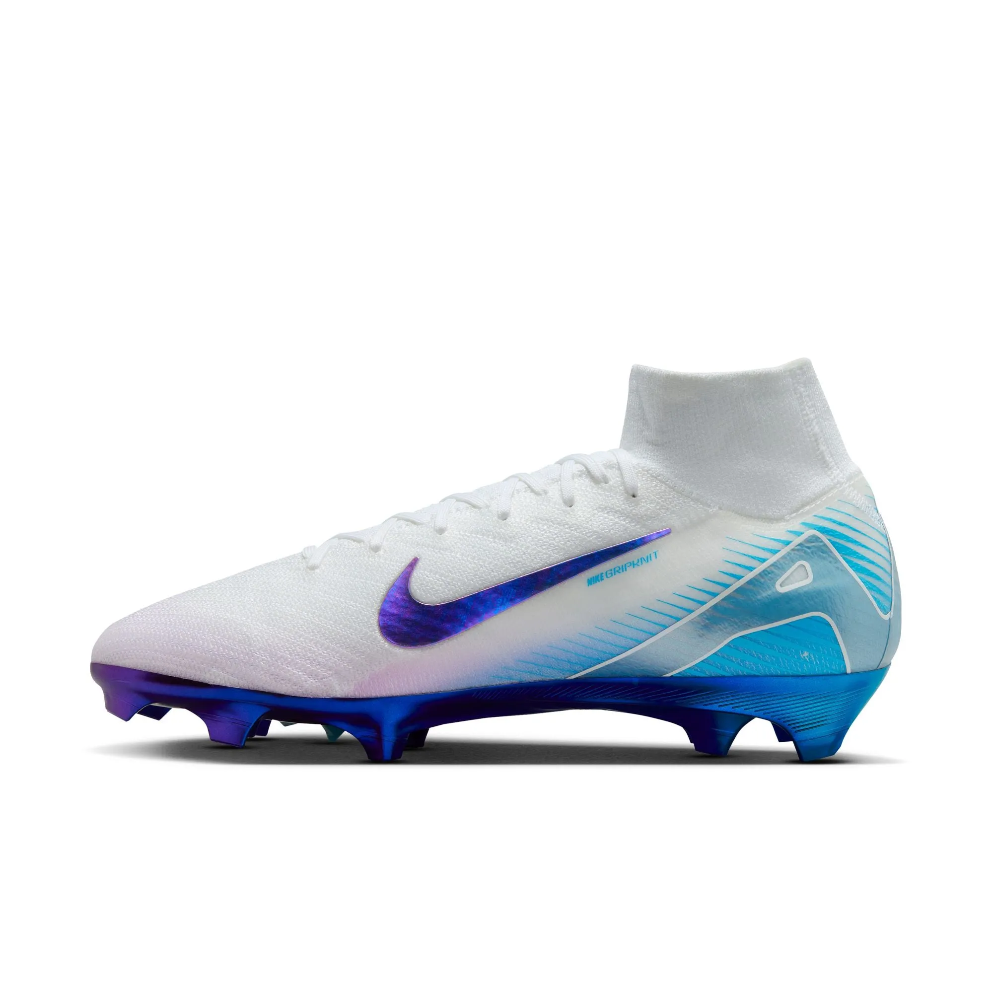 Nike Zoom Superfly 10 Elite FG LV8 Firm Ground Soccer Cleats - White/Multi-Color
