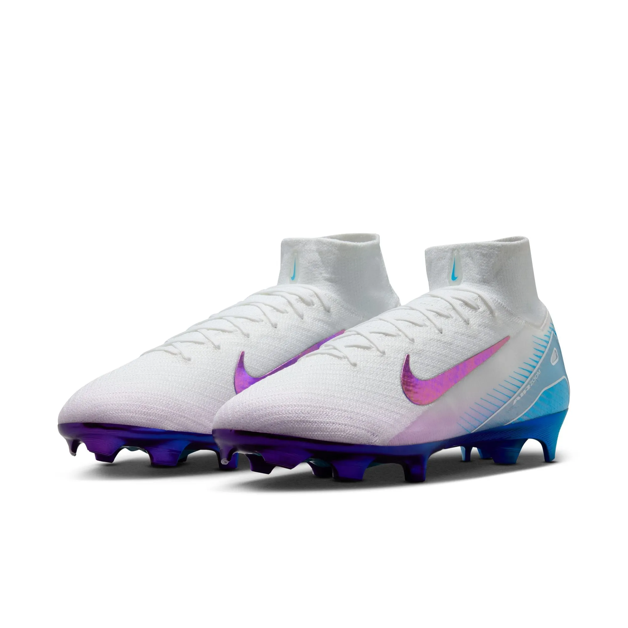Nike Zoom Superfly 10 Elite FG LV8 Firm Ground Soccer Cleats - White/Multi-Color