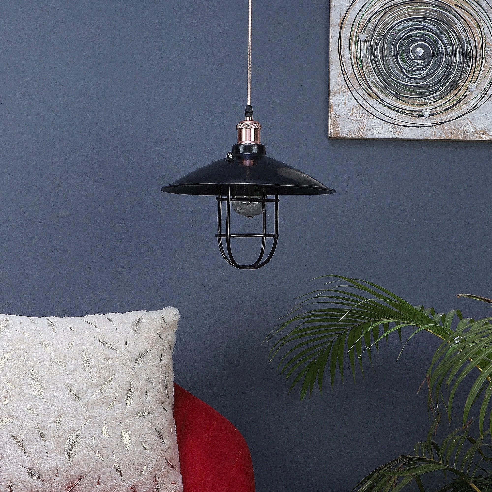 Nora Black Metal Single Hanging Light By Ss Lightings decorative ceiling fixture
