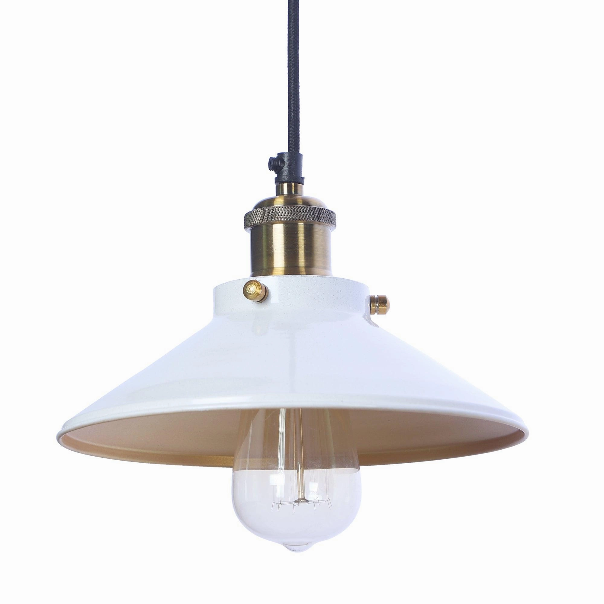 Nora White Metal Single Hanging Light By Ss Lightings