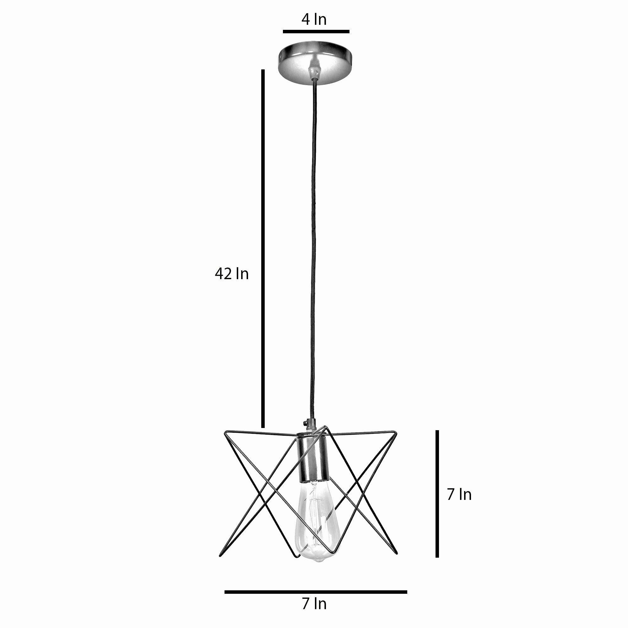 Nordic Black Vintage Metal Single Hanging Light by SS Lightings