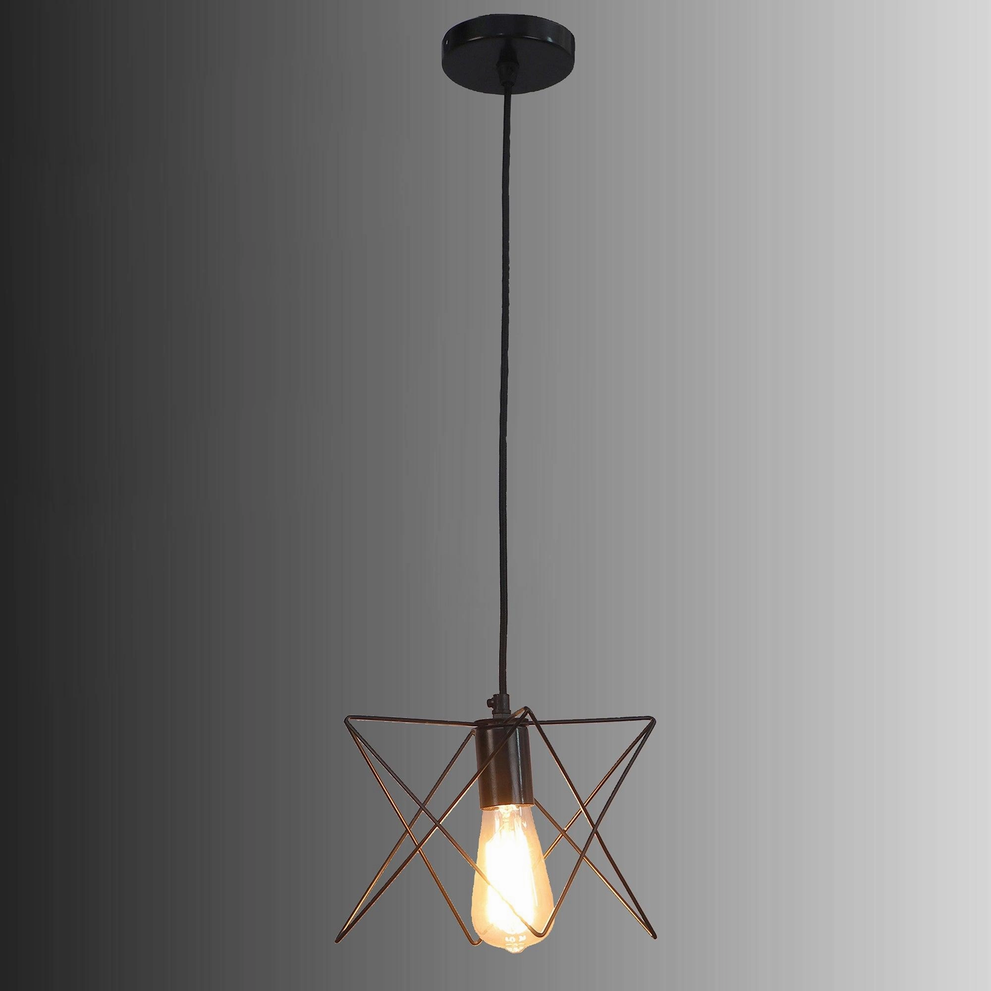 Nordic Black Vintage Metal Single Hanging Light by SS Lightings