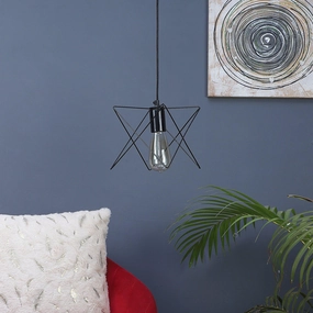 Nordic Black Vintage Metal Single Hanging Light by SS Lightings decorative ceiling fixture