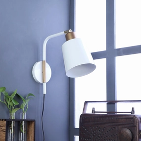 Norell White Metal Wall Light by SS Lightings decorative ceiling fixture