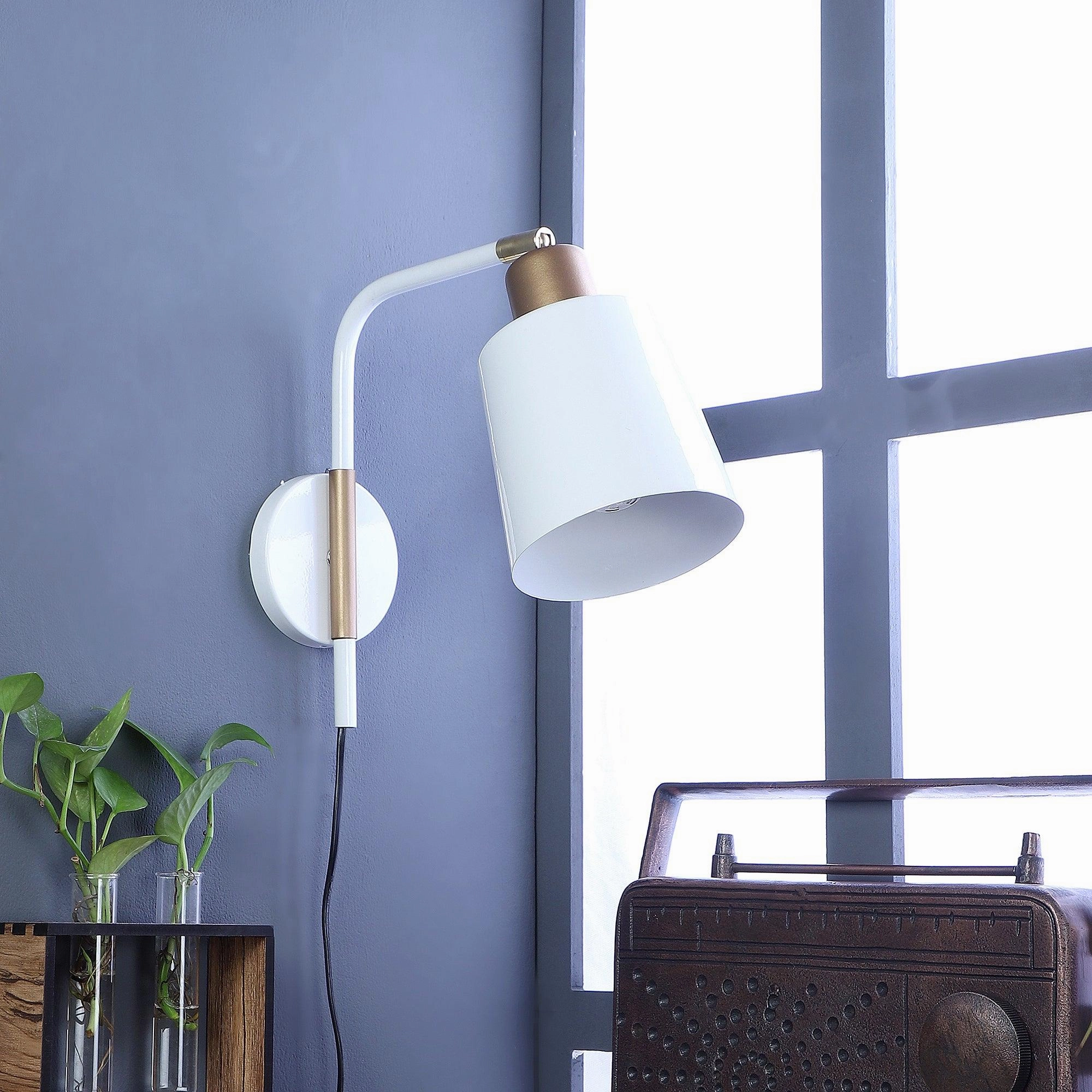 Norell White Metal Wall Light by SS Lightings decorative ceiling fixture