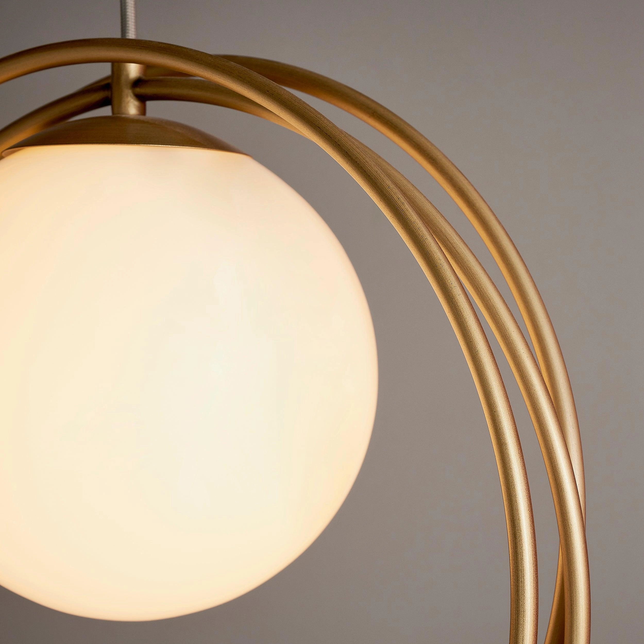 Norfolk Gold & Opal Glass Shade Ceiling Pendant Light