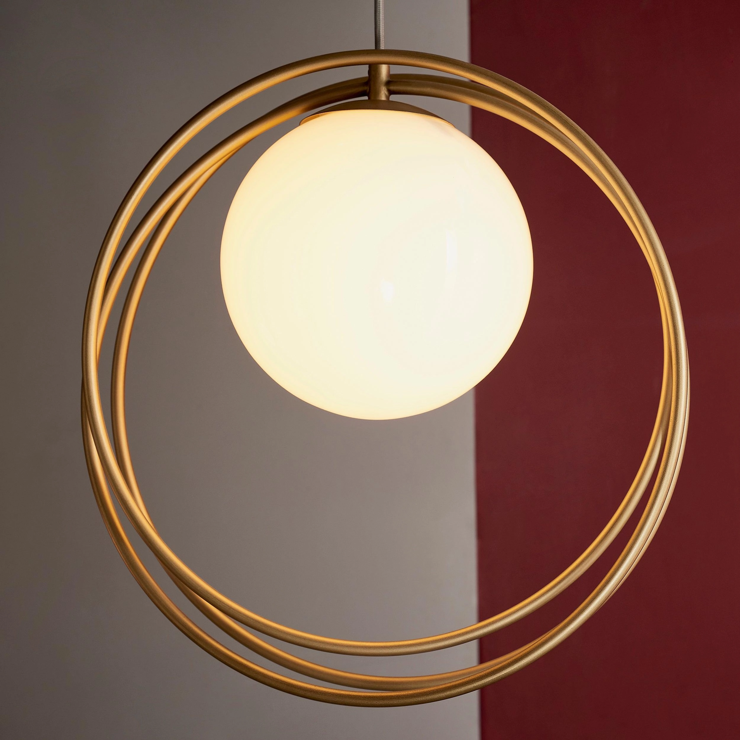 Norfolk Gold & Opal Glass Shade Ceiling Pendant Light