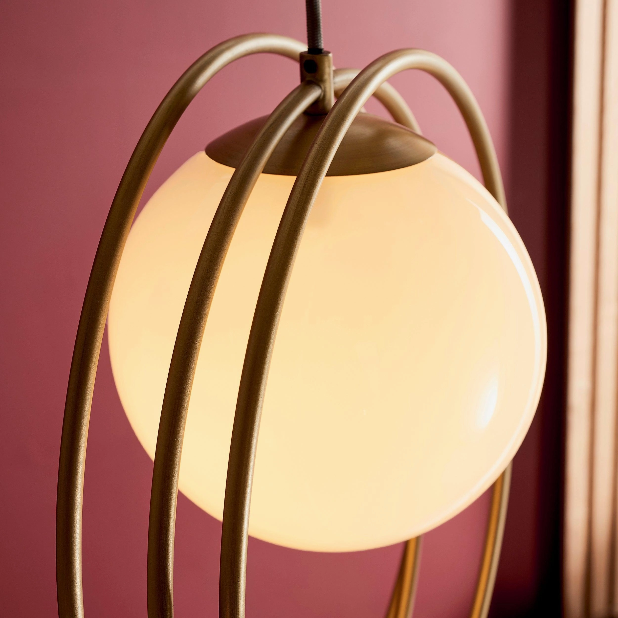 Norfolk Gold & Opal Glass Shade Ceiling Pendant Light