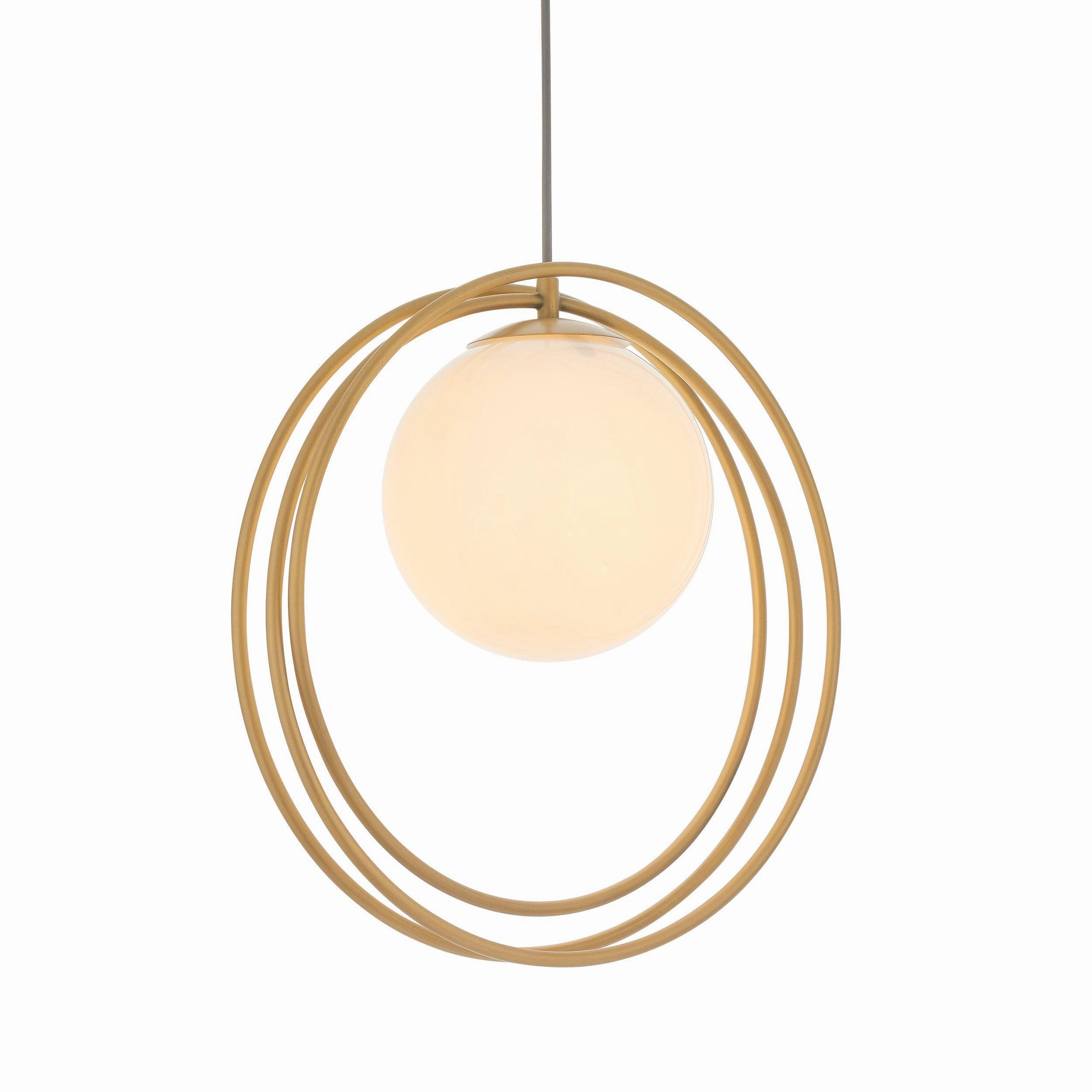 Norfolk Gold & Opal Glass Shade Ceiling Pendant Light sleek LED ceiling lamp