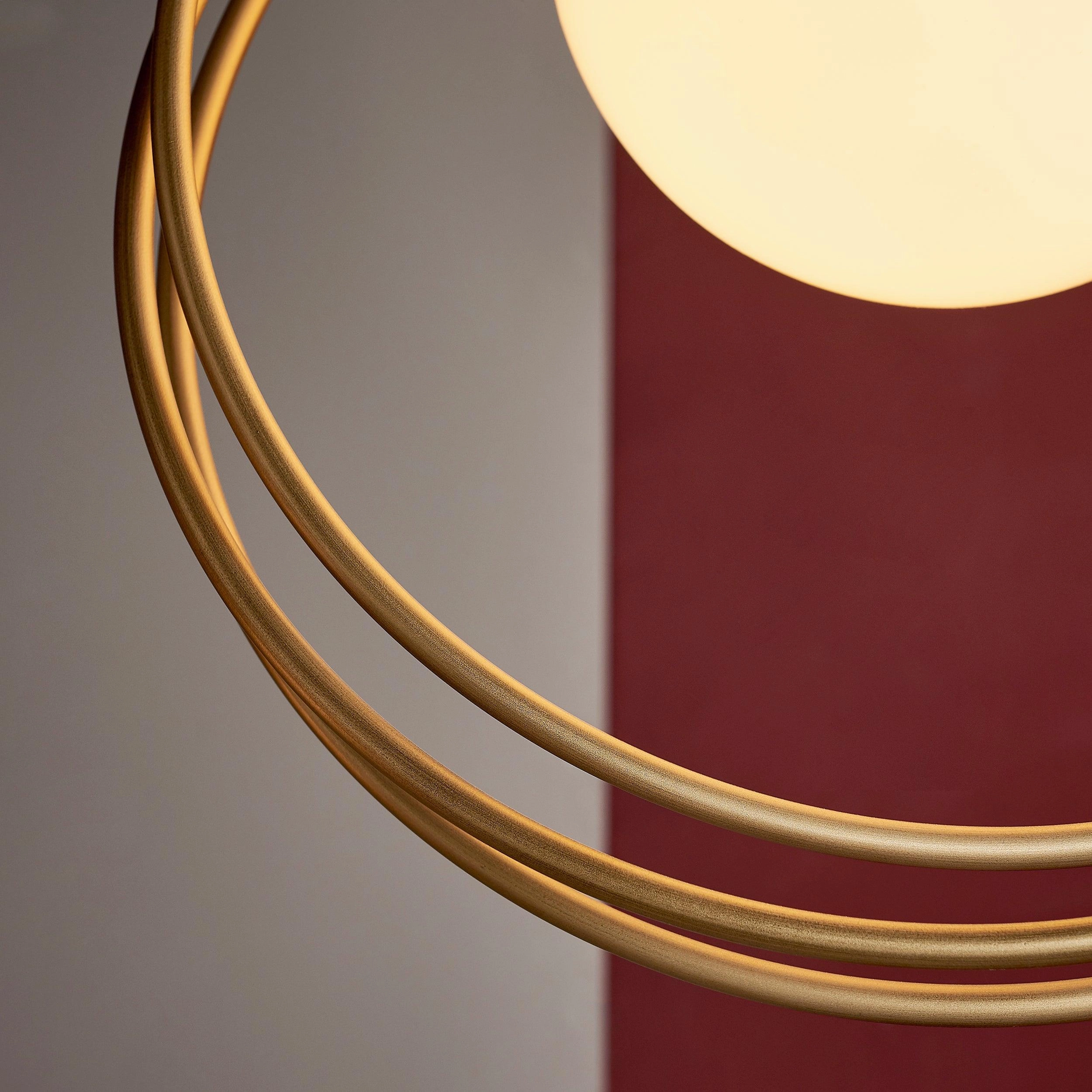Norfolk Gold & Opal Glass Shade Ceiling Pendant Light
