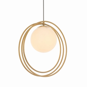 Norfolk Gold & Opal Glass Shade Ceiling Pendant Light sleek LED ceiling lamp