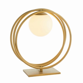 Norfolk Gold & Opal Glass Shade Table Lamp energy-saving LED light