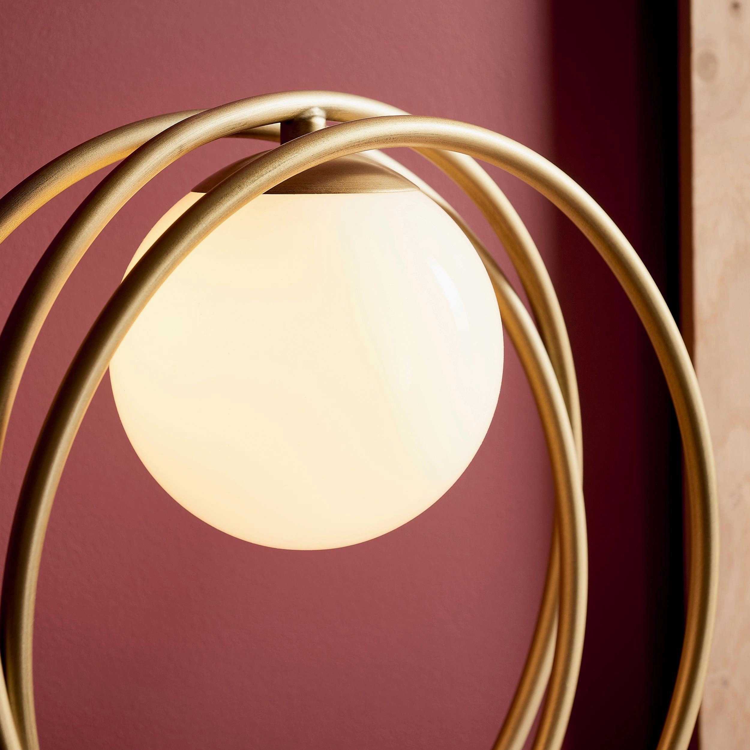 Norfolk Gold & Opal Glass Shade Table Lamp
