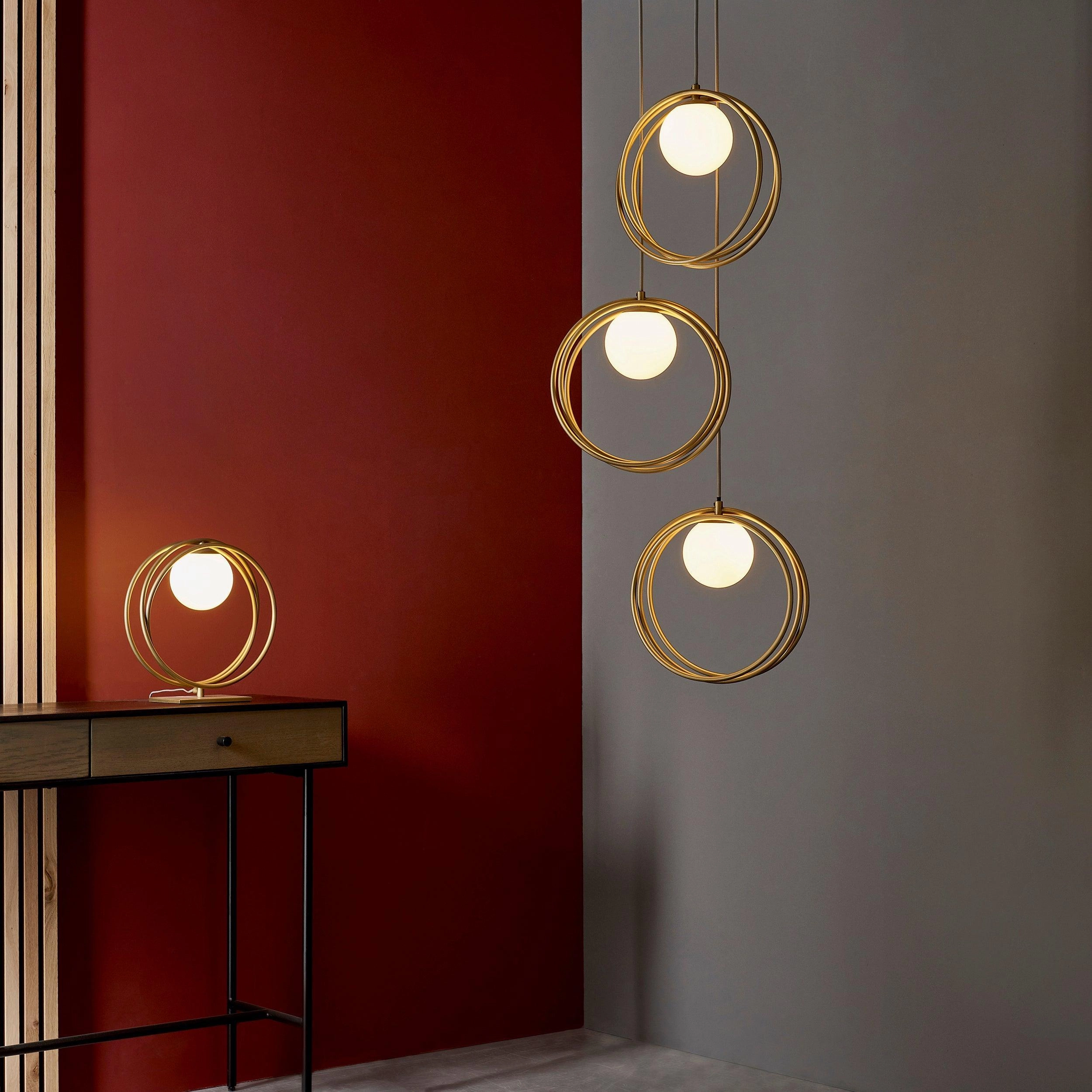 Norfolk Gold & Opal Glass Shade Table Lamp