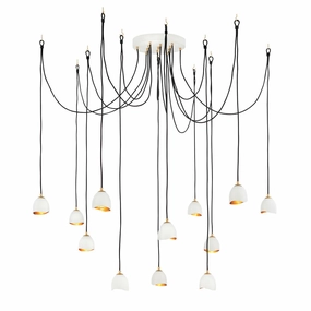 Nula 12 Light Gold Modern Pendant flush mount ceiling fixture