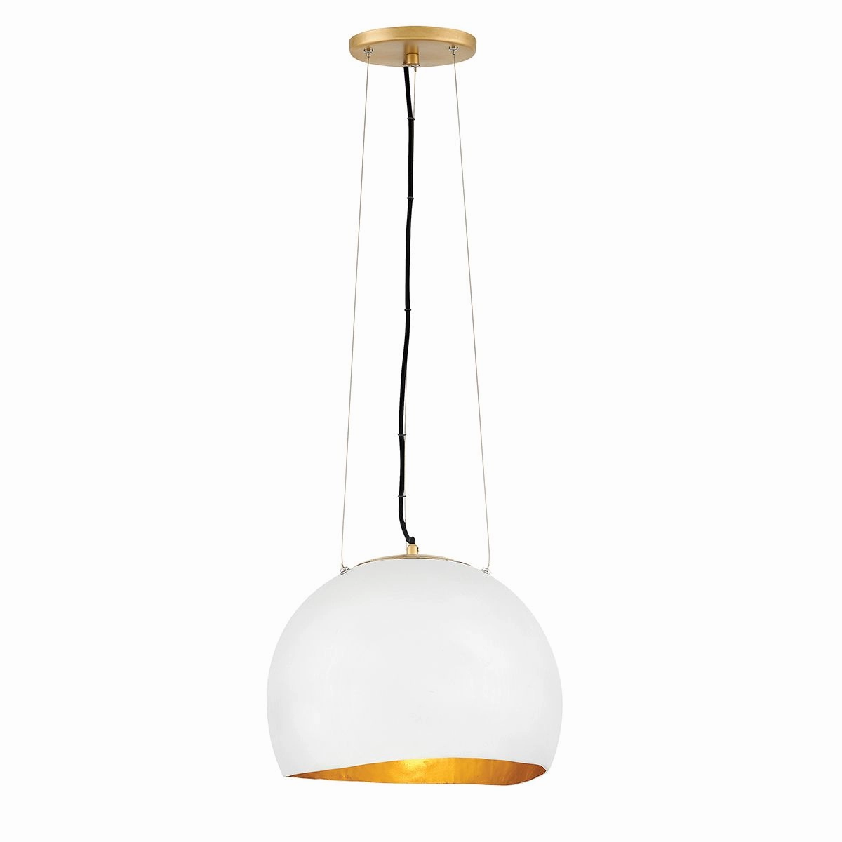 Nula 1 Light Large Gold Modern Pendant Light flush mount ceiling fixture