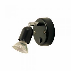 Oaks Bas Black Single Switched Spotlight white ceiling lamp