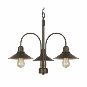Oaks Dalvik 3 Light Black Chandelier white ceiling lamp