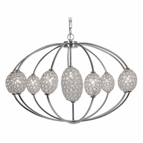 Oaks Floss 10 Light Chrome Pendant Ceiling Light soft glow ceiling light