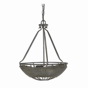 Oaks Kellen Concrete Inverted Ceiling Light soft glow ceiling light