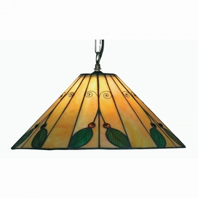Oaks Leaf Tiffany Ceiling Light - Single Bulb Fitting recessed ceiling spot lamp