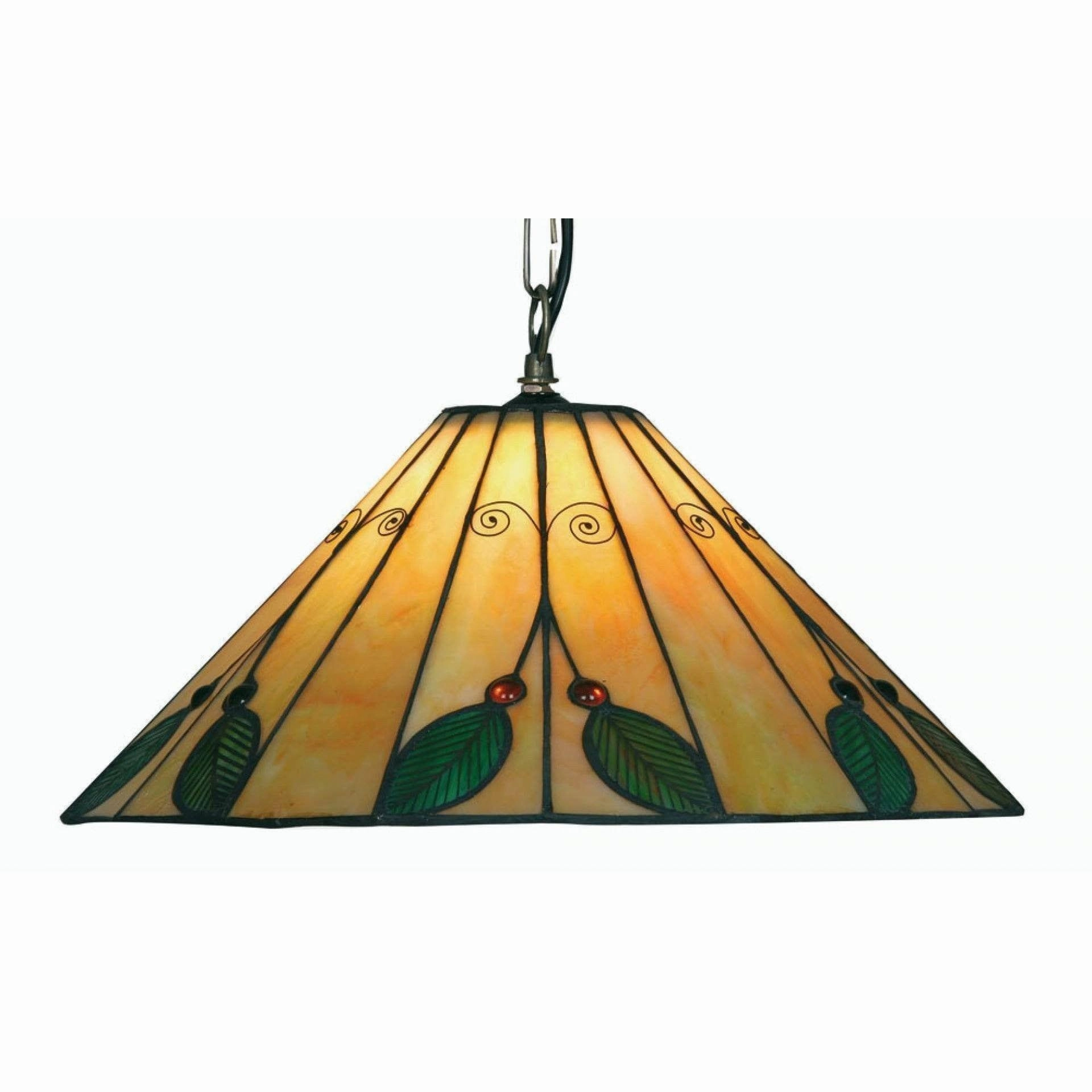 Oaks Leaf Tiffany Ceiling Light - Single Bulb Fitting recessed ceiling spot lamp