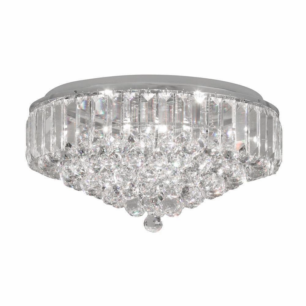 Oaks Lienz 8 Light Chrome Pendant Ceiling Light soft glow ceiling light